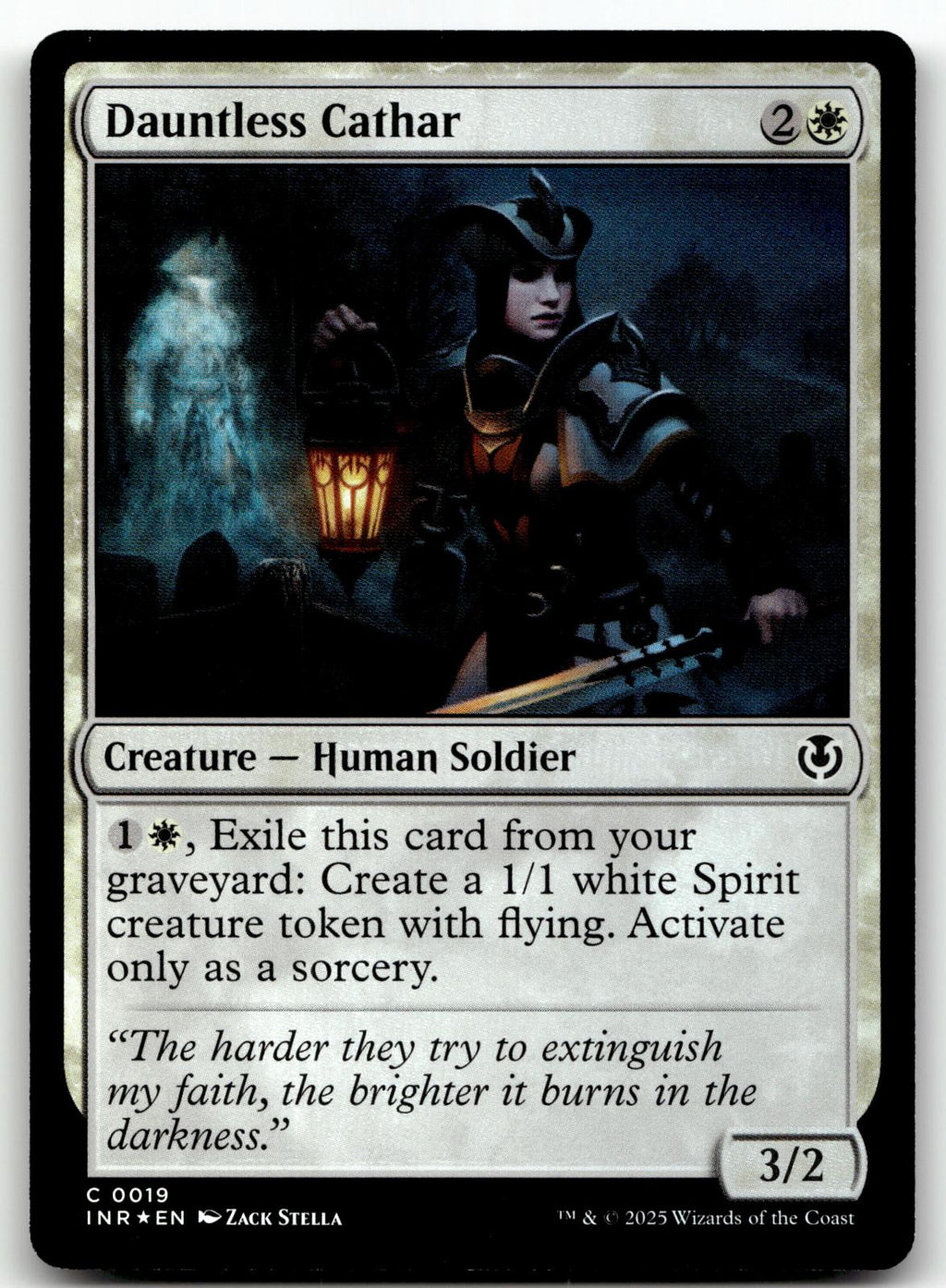 Dauntless Cathar 19 Common Innistrad Remastered Magic: The Gathering Foil NM