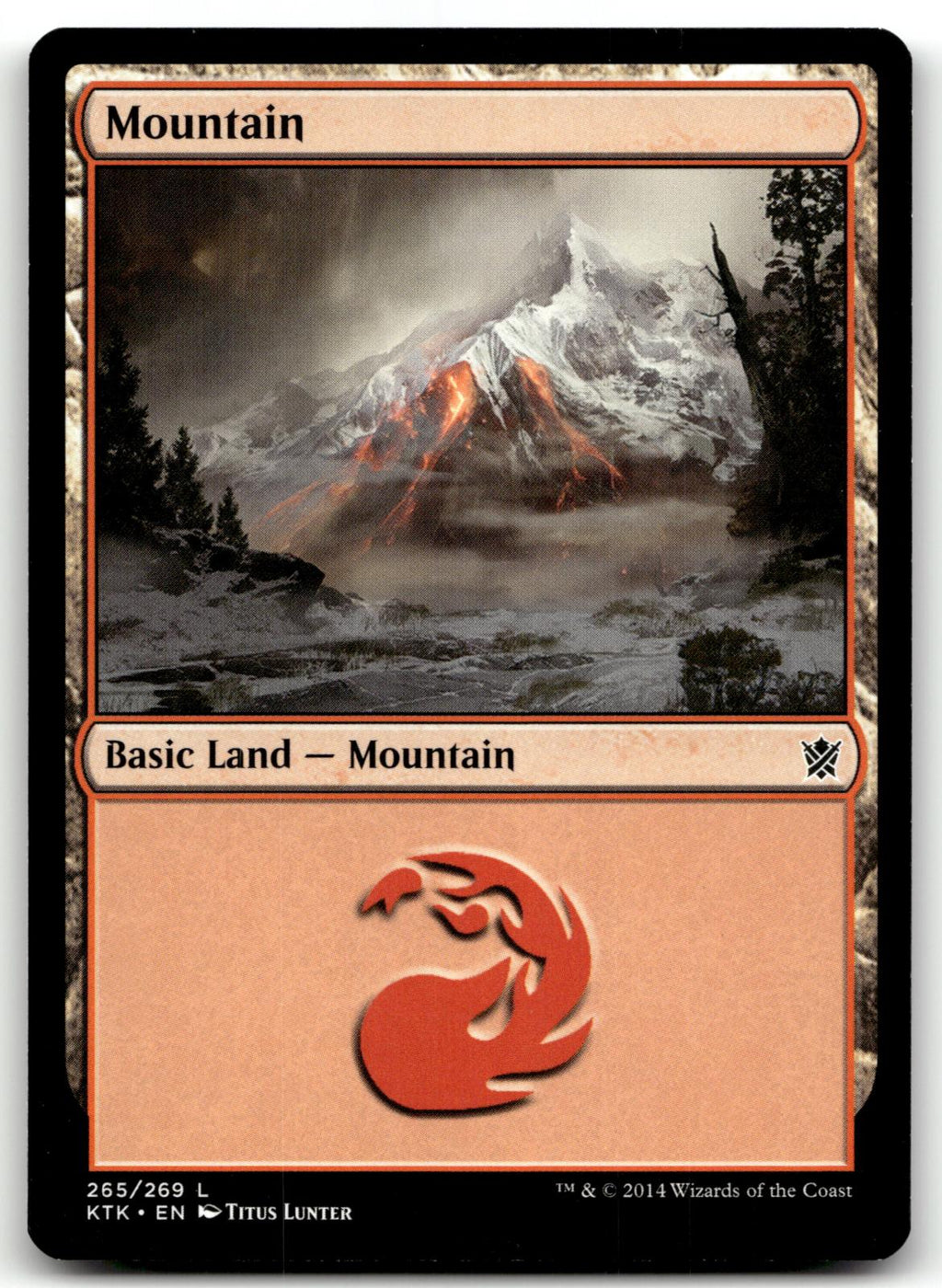 Mountain (265) 265 Land Khans of Tarkir Magic: The Gathering Near Mint