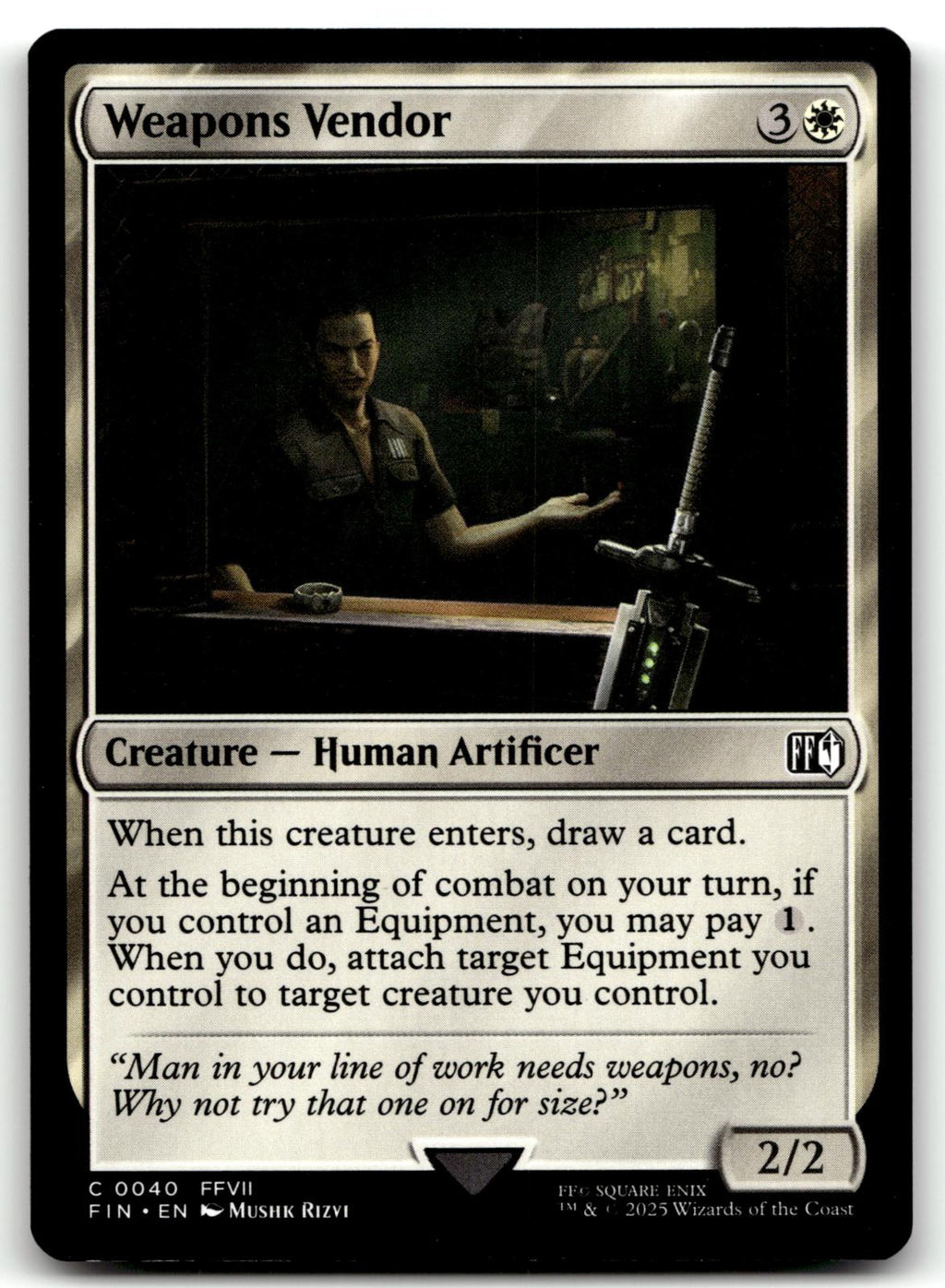 Weapons Vendor 40 Common FINAL FANTASY Magic: The Gathering Near Mint