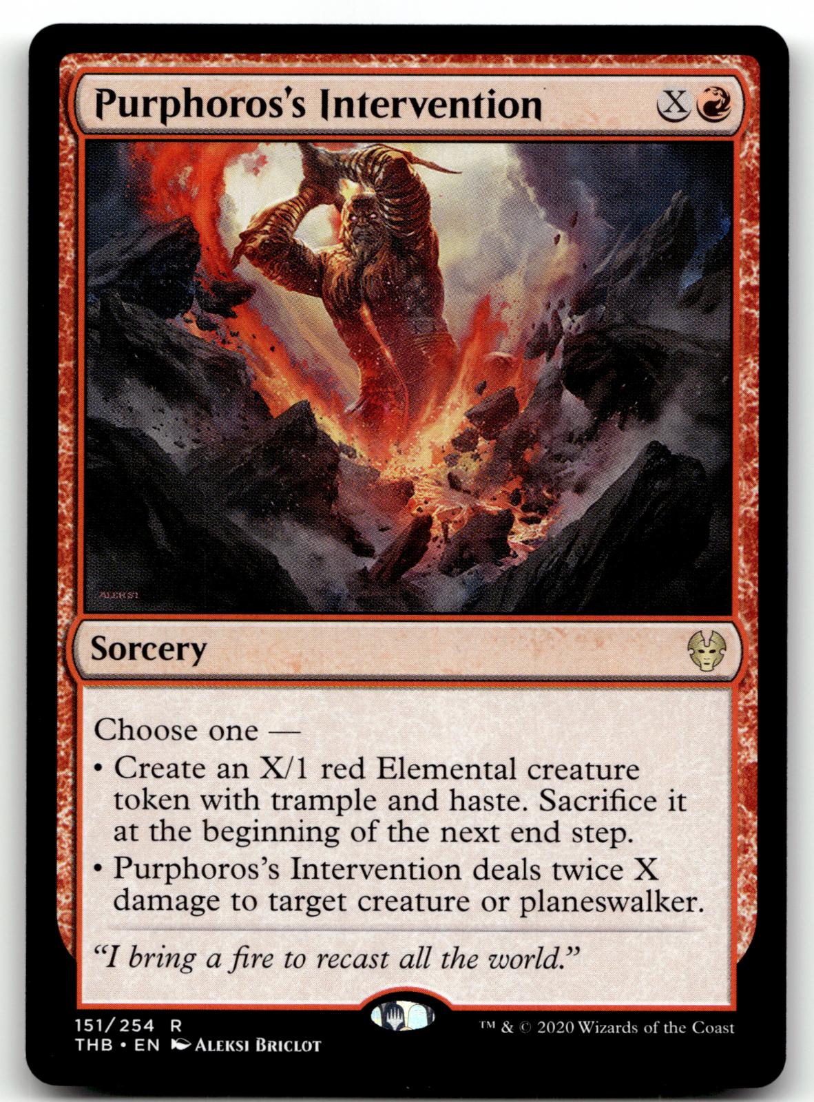 Purphoros's Intervention 151 Rare Theros Beyond Death Magic: The Gathering NM