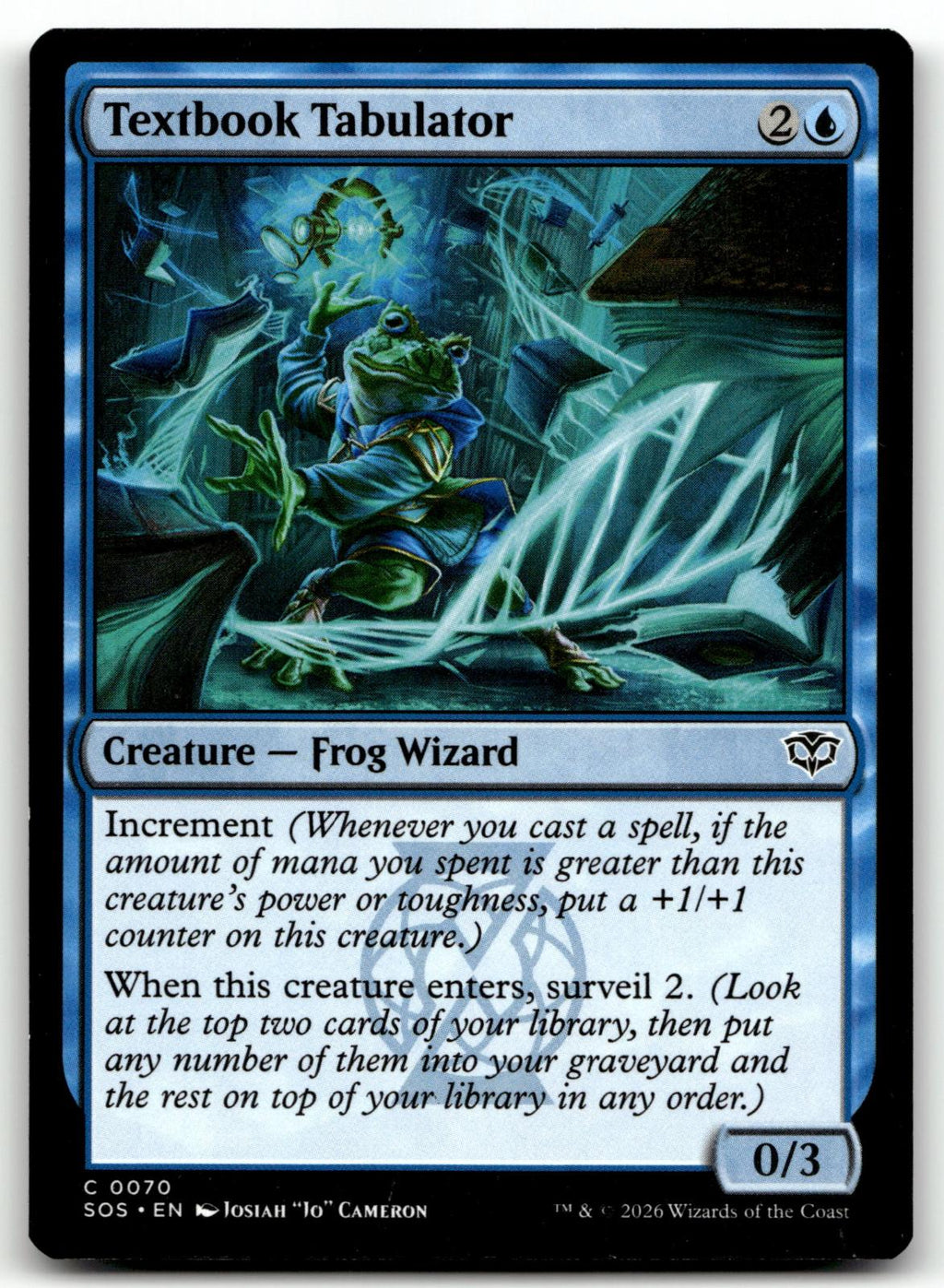 Textbook Tabulator 70 Common Secrets of Strixhaven Magic: The Gathering NM