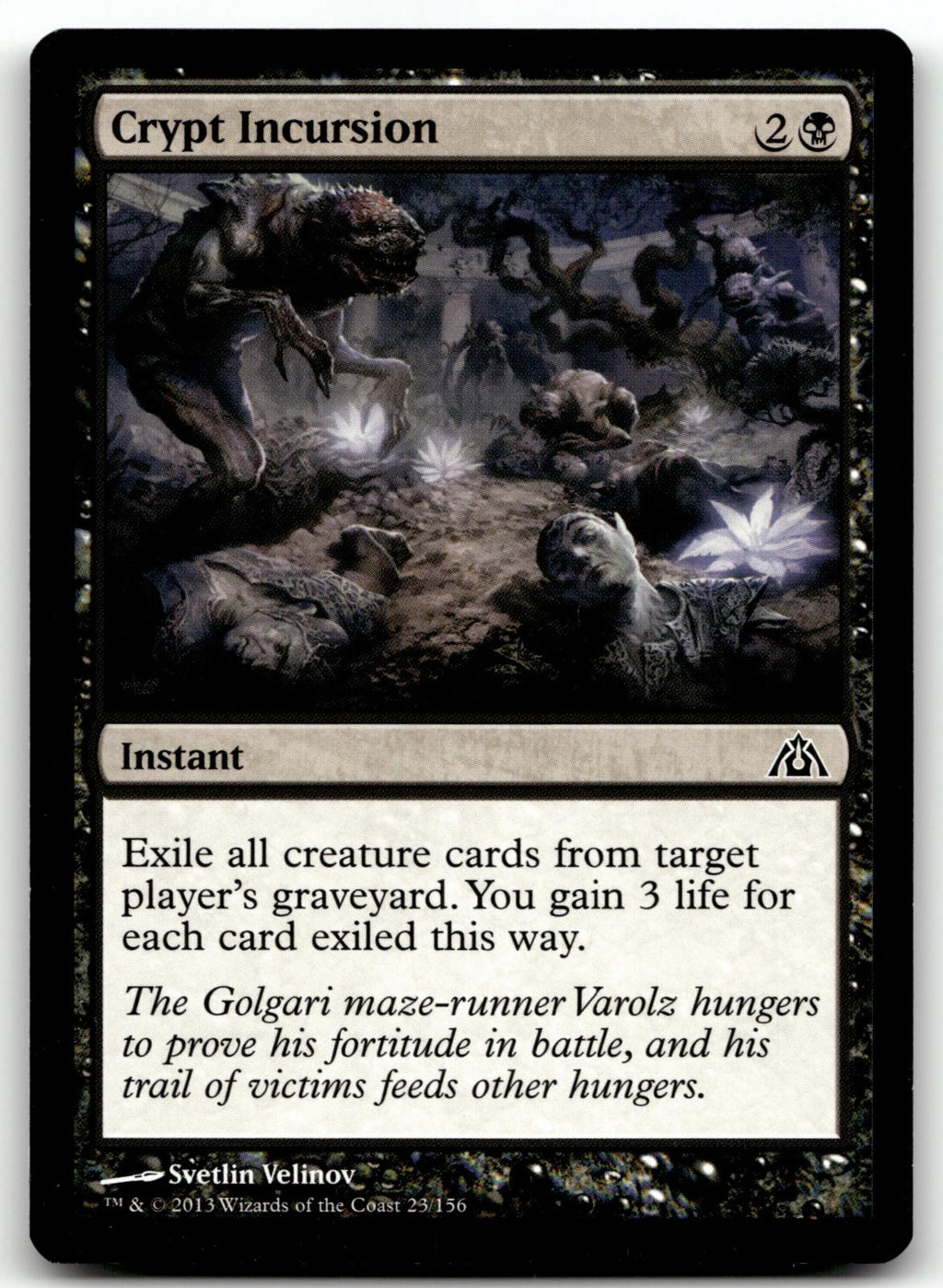 Crypt Incursion 23 Common Dragon's Maze Magic: The Gathering Near Mint