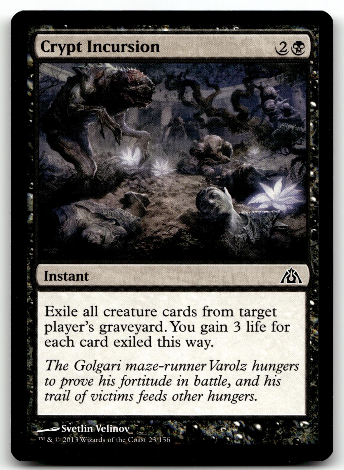Crypt Incursion 23 Common Dragon's Maze Magic: The Gathering Near Mint