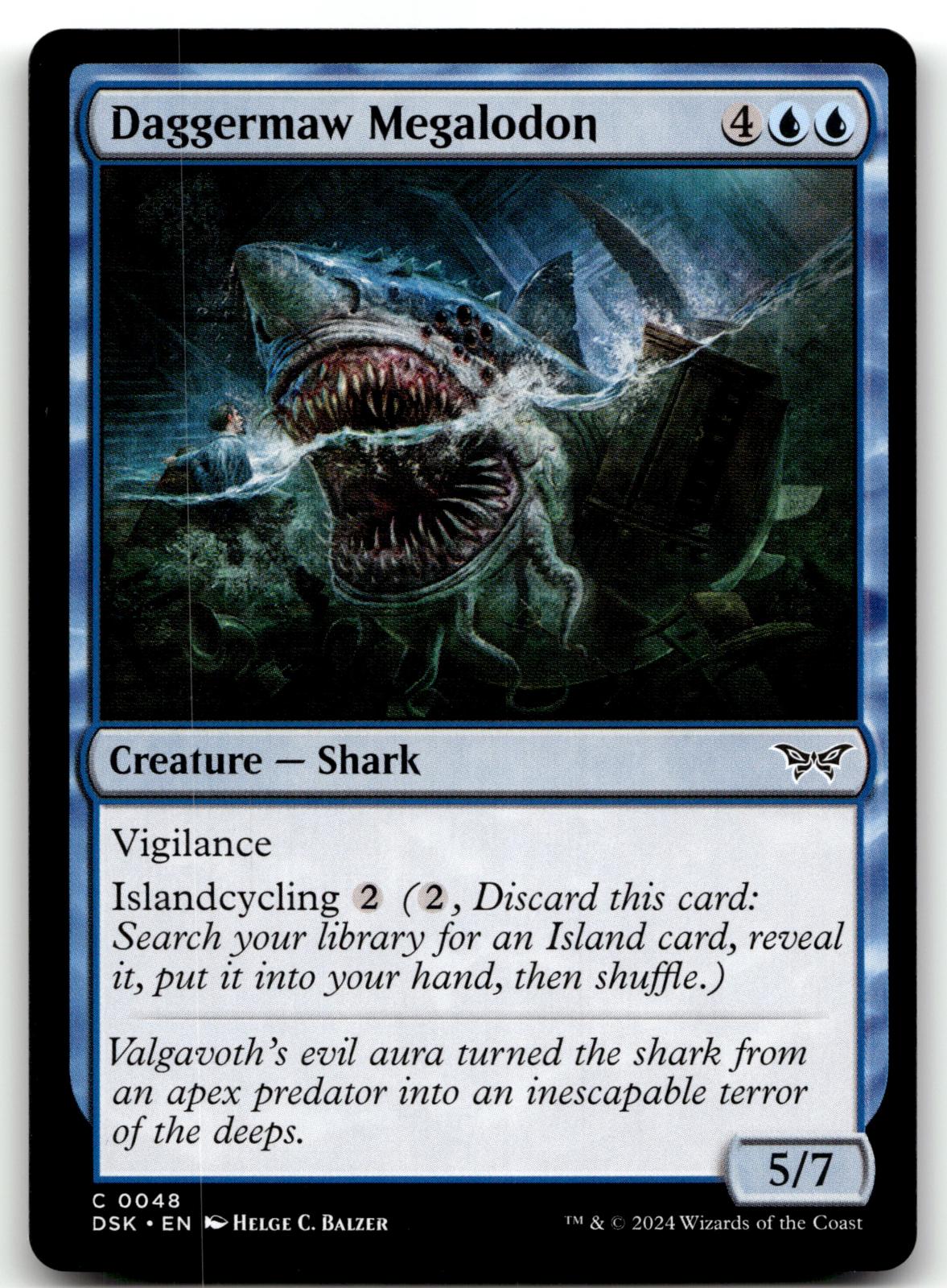 Daggermaw Megalodon 48 Common Duskmourn: House of Horror Magic: The Gathering NM