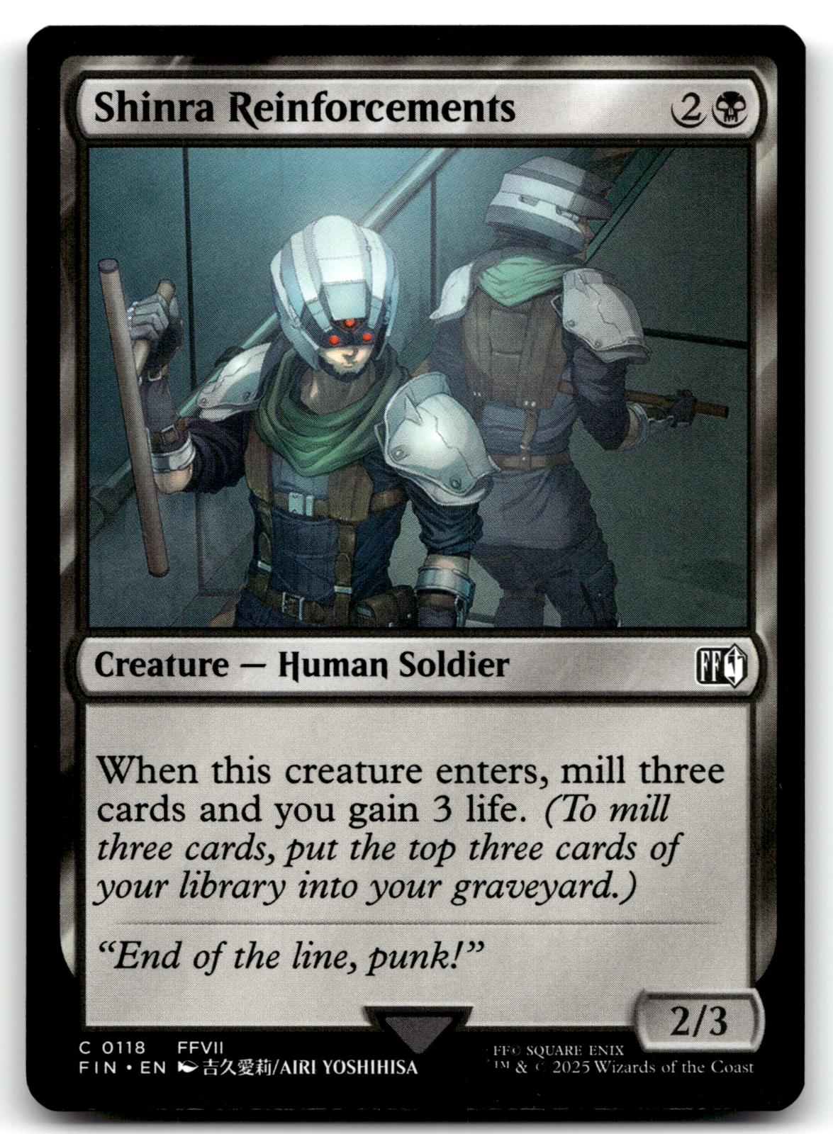Shinra Reinforcements 118 Common FINAL FANTASY Magic: The Gathering Near Mint