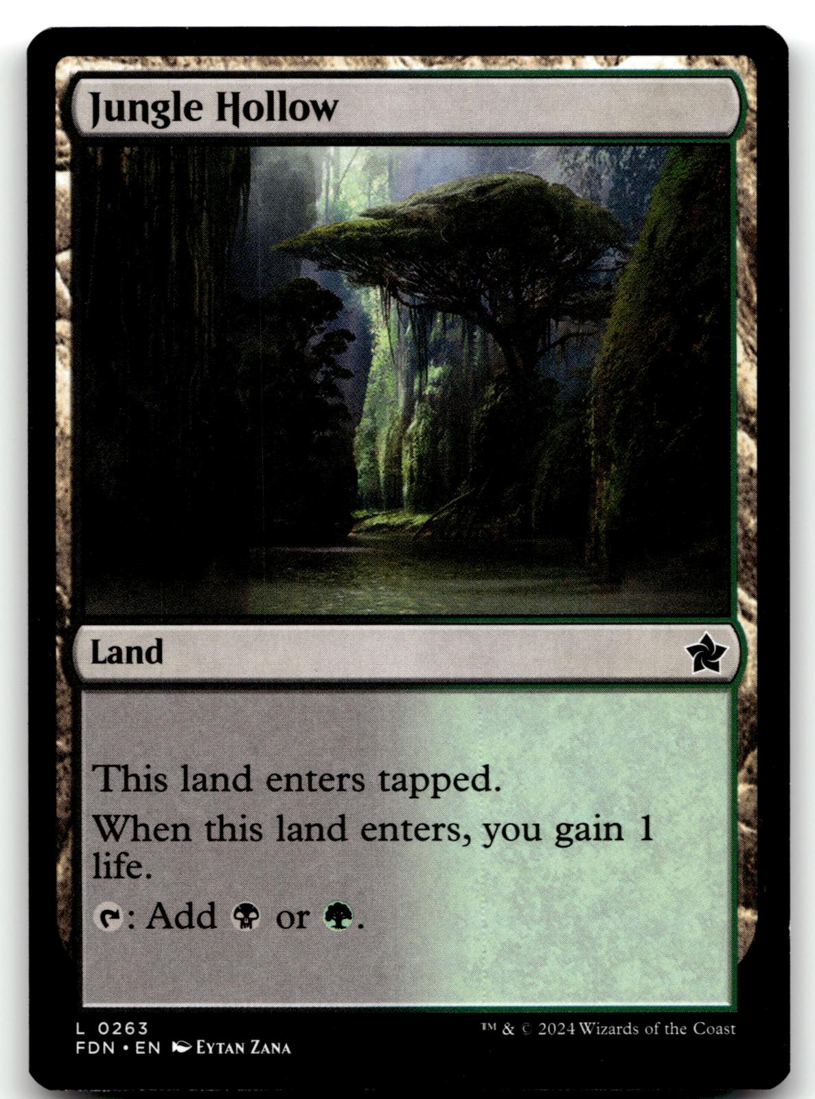 Jungle Hollow 263 Land Foundations Magic: The Gathering Near Mint