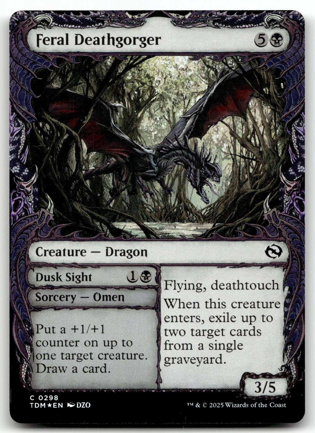 Feral Deathgorger (Showcase) 298 Tarkir: Dragonstorm Magic: The Gathering Foil NM