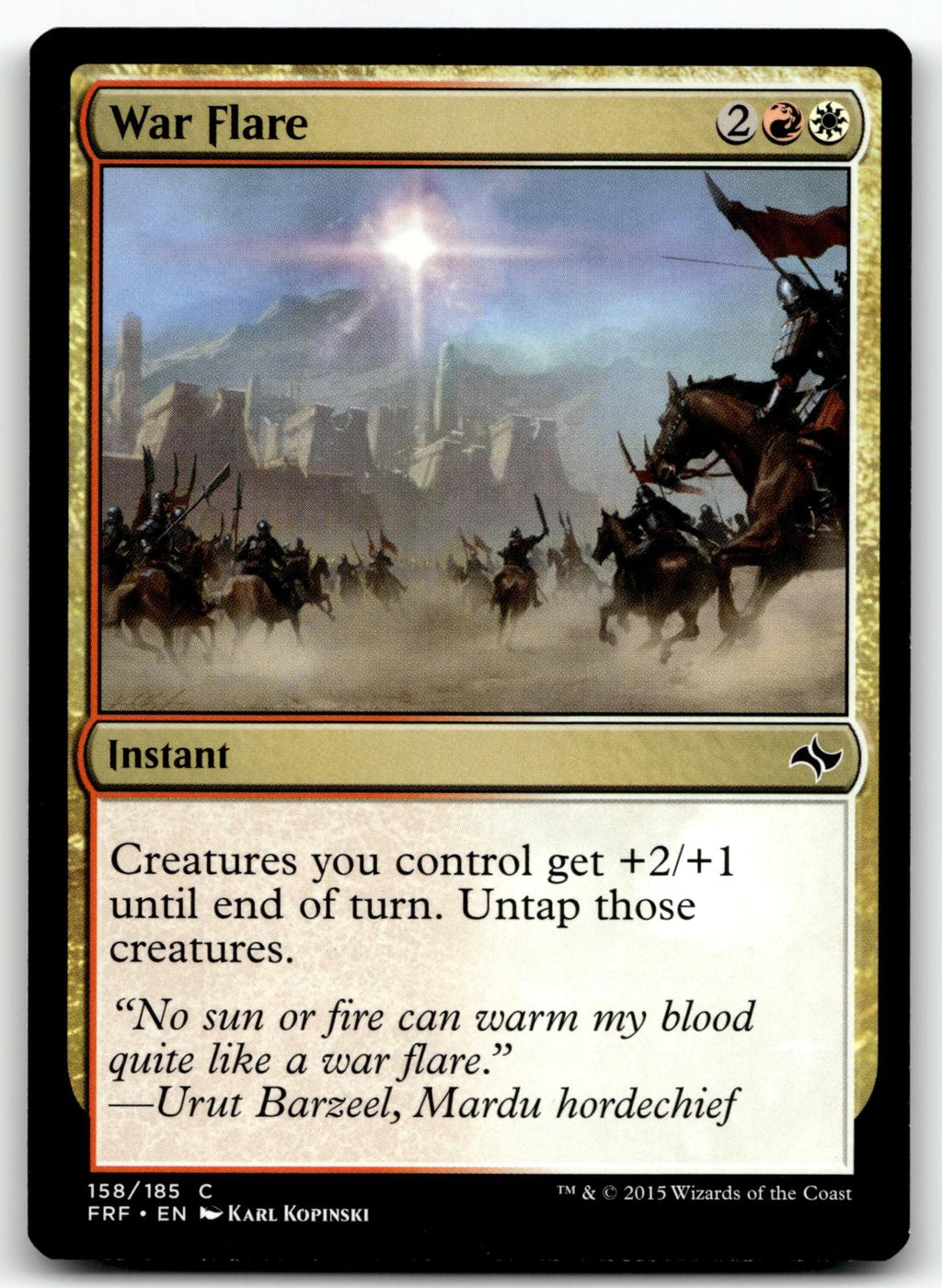 War Flare 158 Common Fate Reforged Magic: The Gathering Near Mint