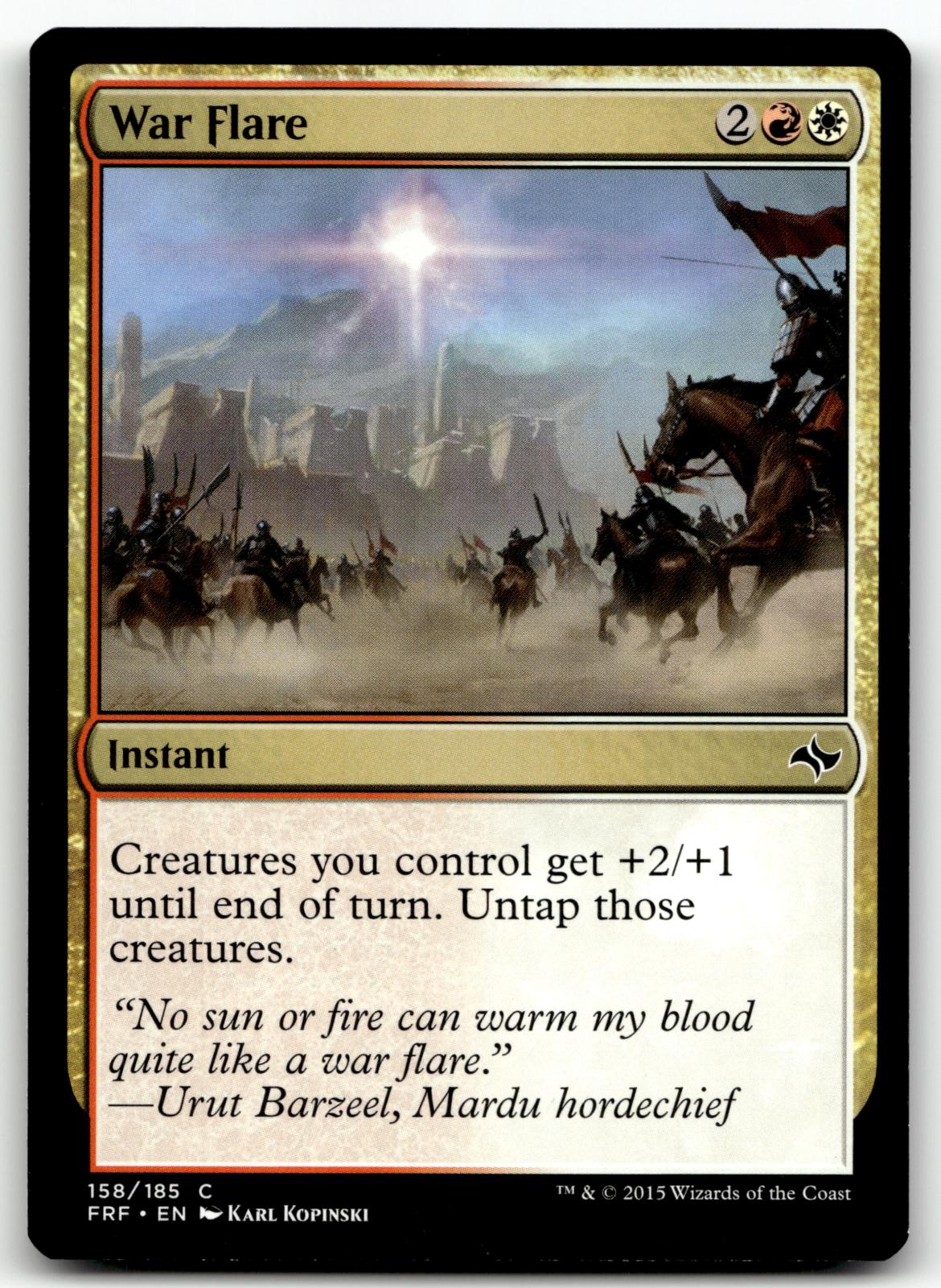 War Flare 158 Common Fate Reforged Magic: The Gathering Near Mint