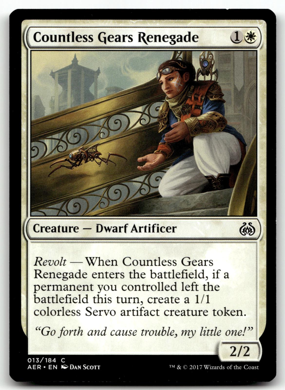 Countless Gears Renegade 13 Common Aether Revolt Magic: The Gathering Near Mint