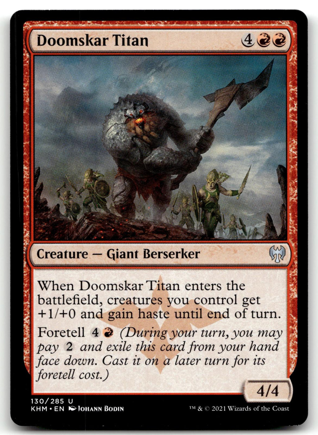 Doomskar Titan 130 Uncommon Kaldheim Magic: The Gathering Near Mint