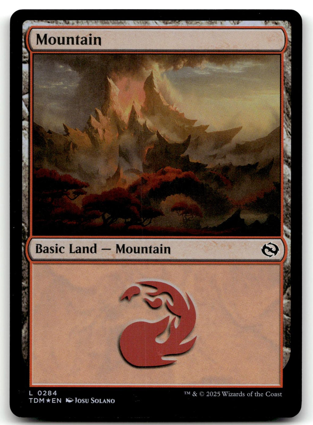 Mountain (0284) 284 Land Tarkir: Dragonstorm Magic: The Gathering Foil Near Mint