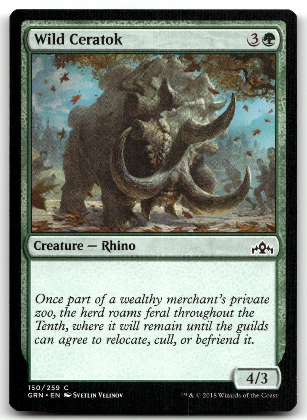 Wild Ceratok 150 Common Guilds of Ravnica Magic: The Gathering Near Mint