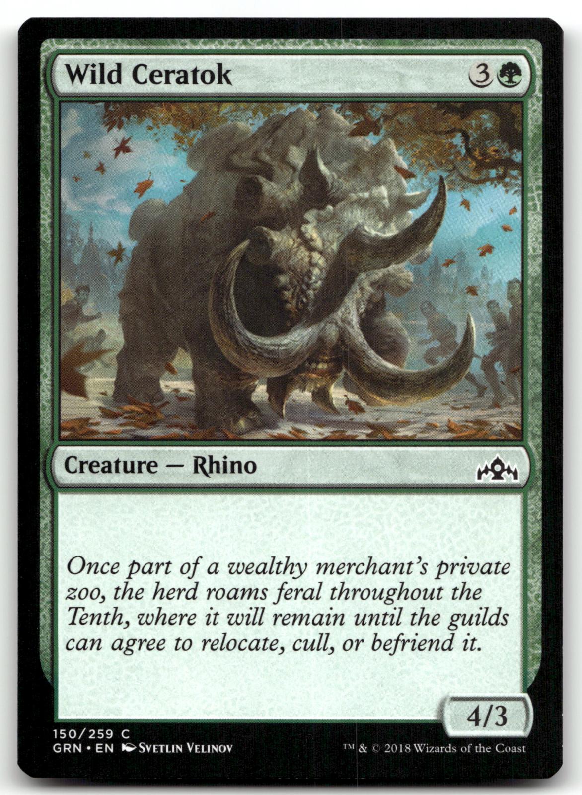 Wild Ceratok 150 Common Guilds of Ravnica Magic: The Gathering Near Mint