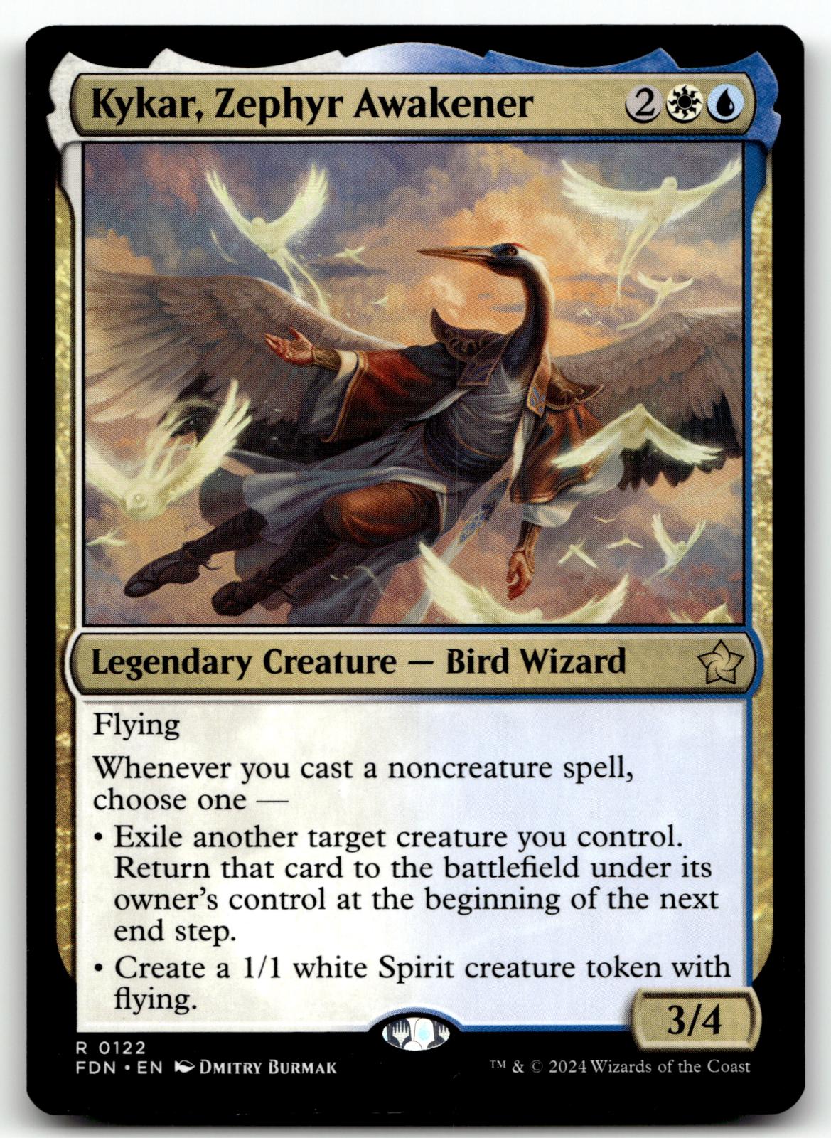 Kykar, Zephyr Awakener 122 Rare Foundations Magic: The Gathering Near Mint