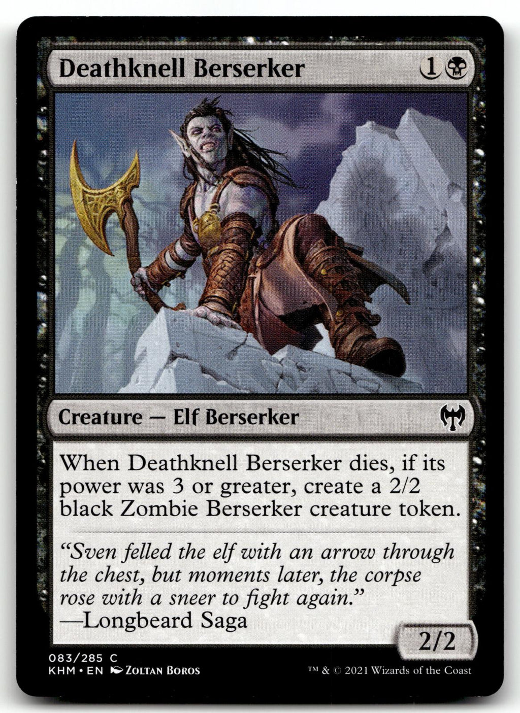 Deathknell Berserker 83 Common Kaldheim Magic: The Gathering Near Mint