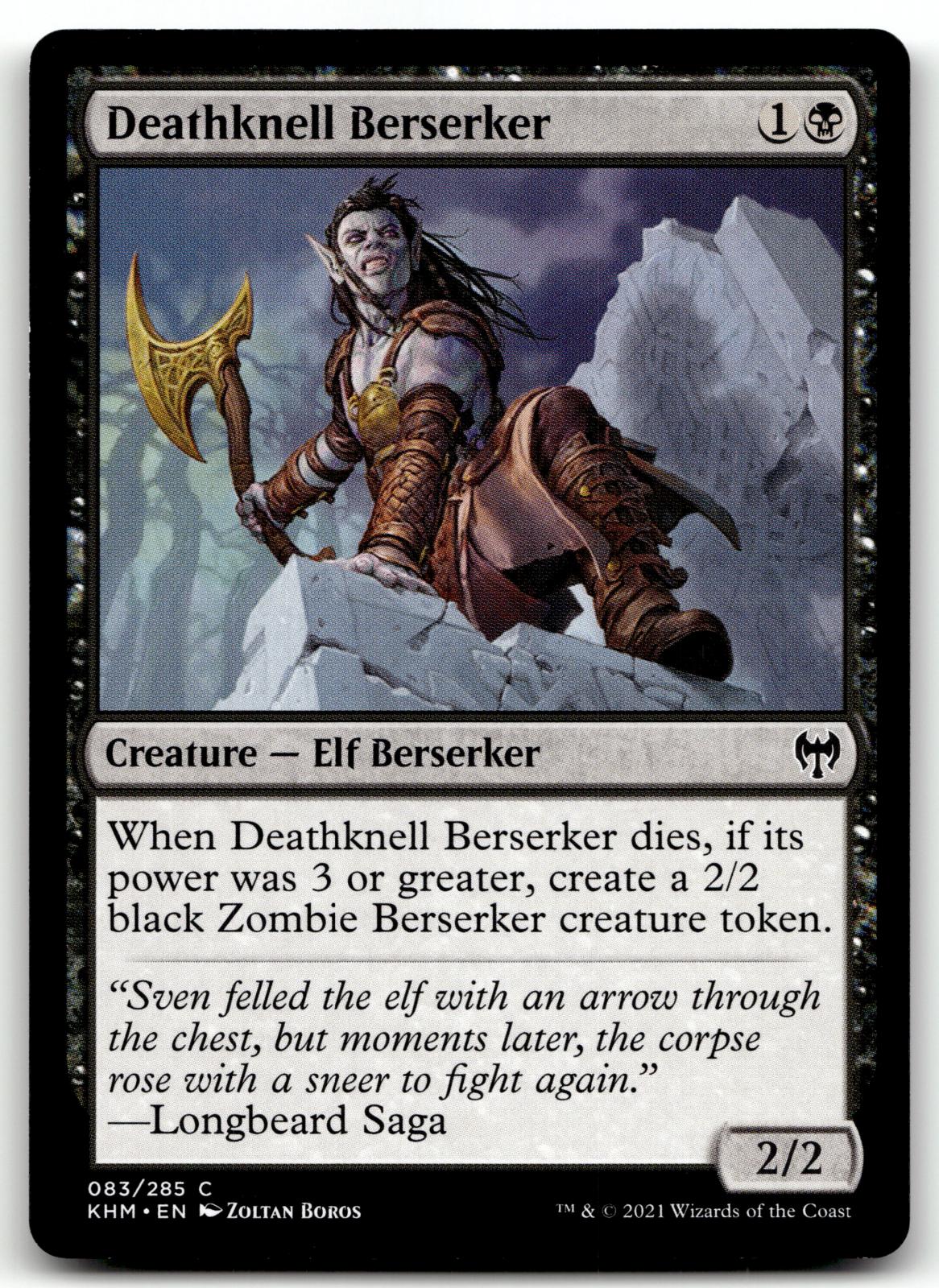 Deathknell Berserker 83 Common Kaldheim Magic: The Gathering Near Mint