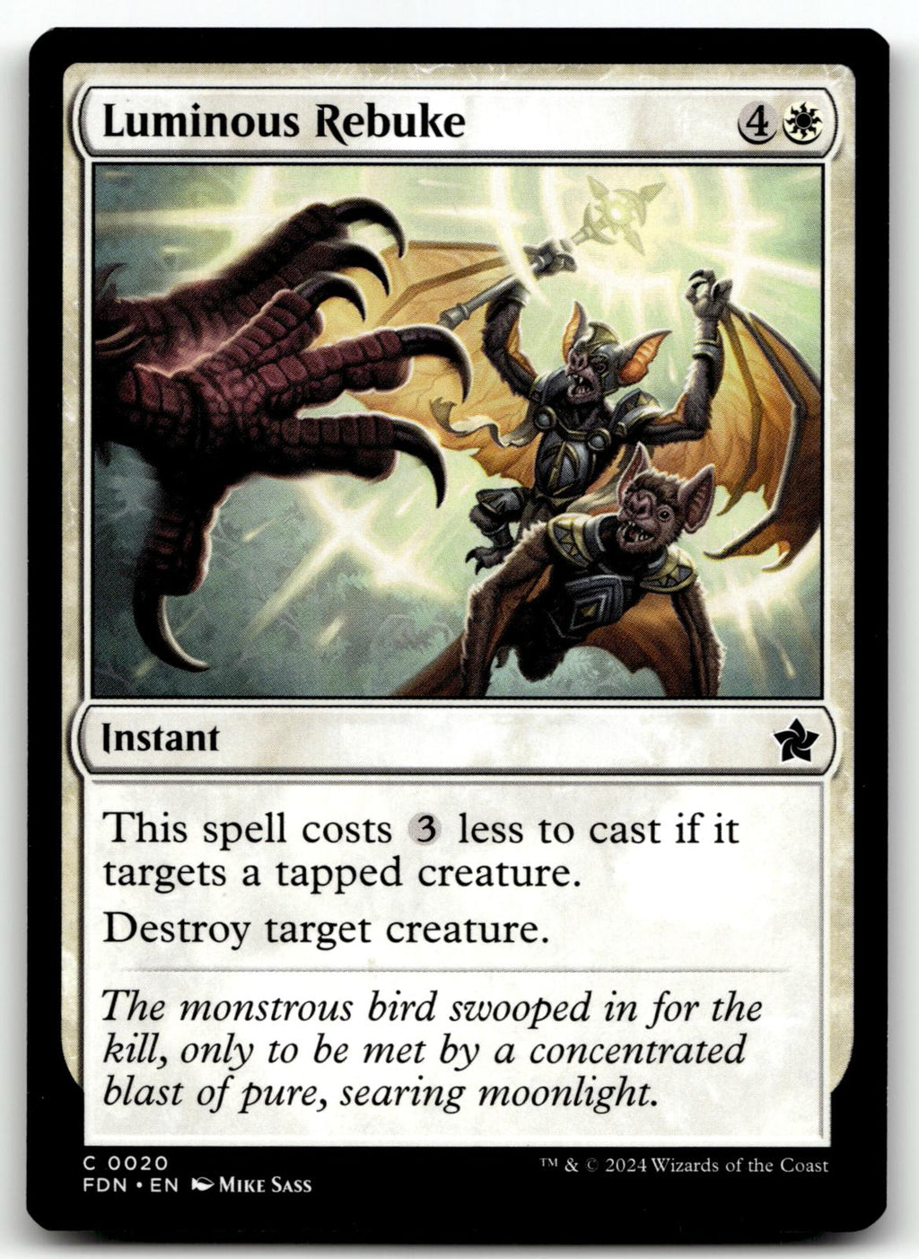 Luminous Rebuke 20 Common Foundations Magic: The Gathering Near Mint