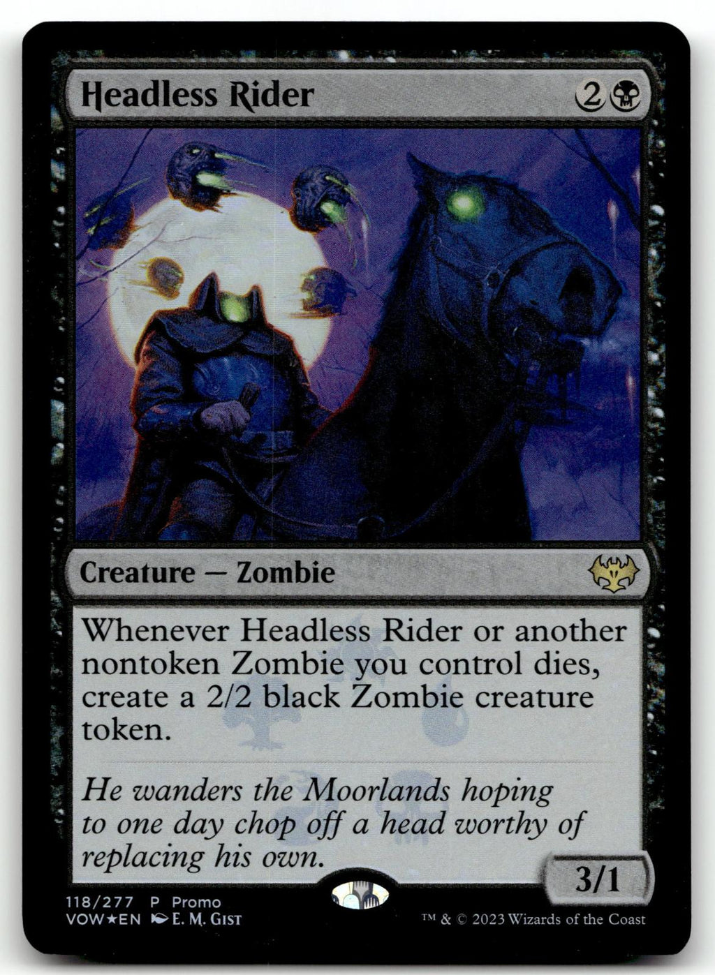Headless Rider 118 Rare Innistrad: Crimson Vow Magic: The Gathering Near Mint
