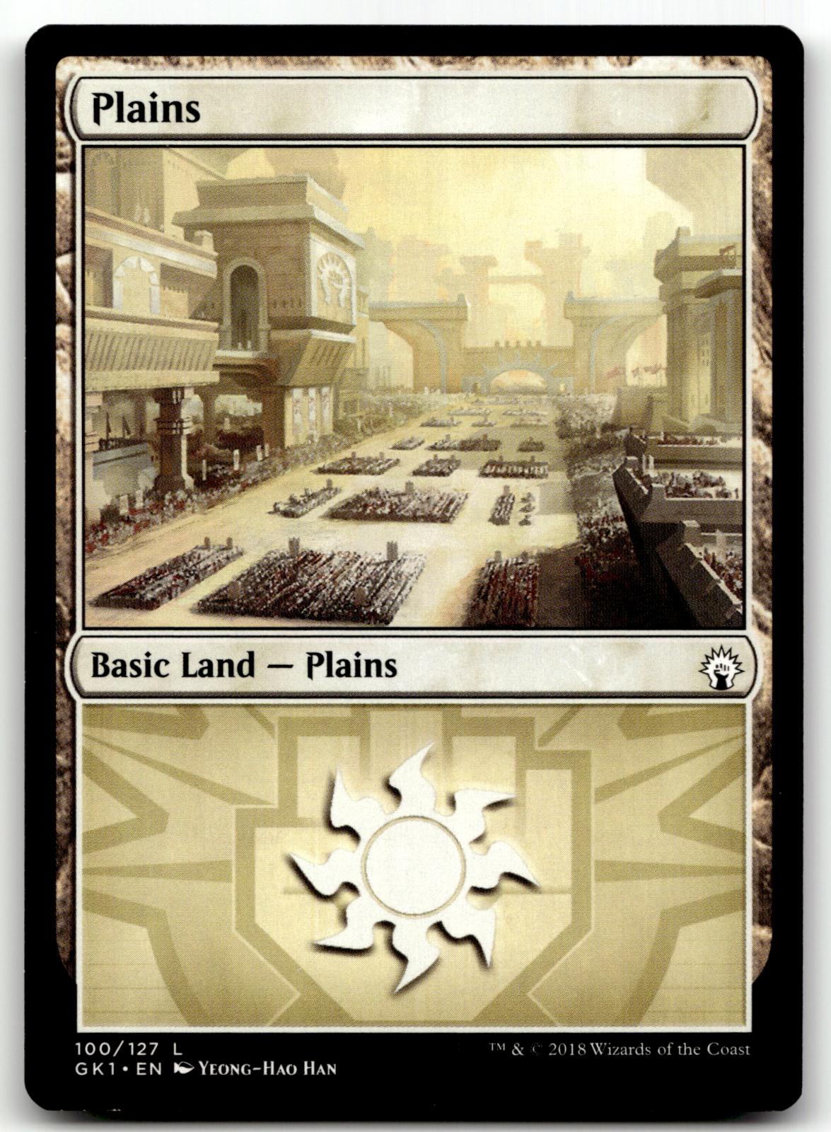 Plains (100) 100 Land Guilds of Ravnica: Guild Kits Magic: The Gathering NM