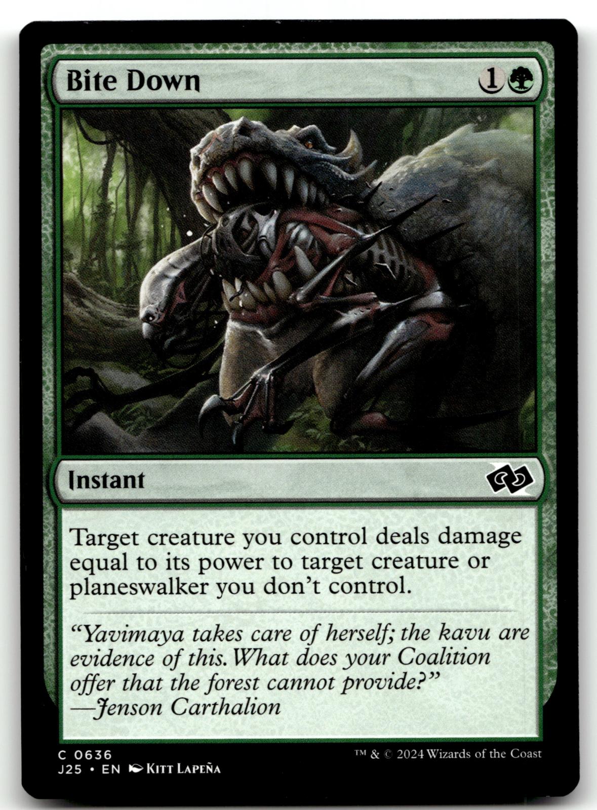 Bite Down 636 Common Foundations Jumpstart Magic: The Gathering Near Mint