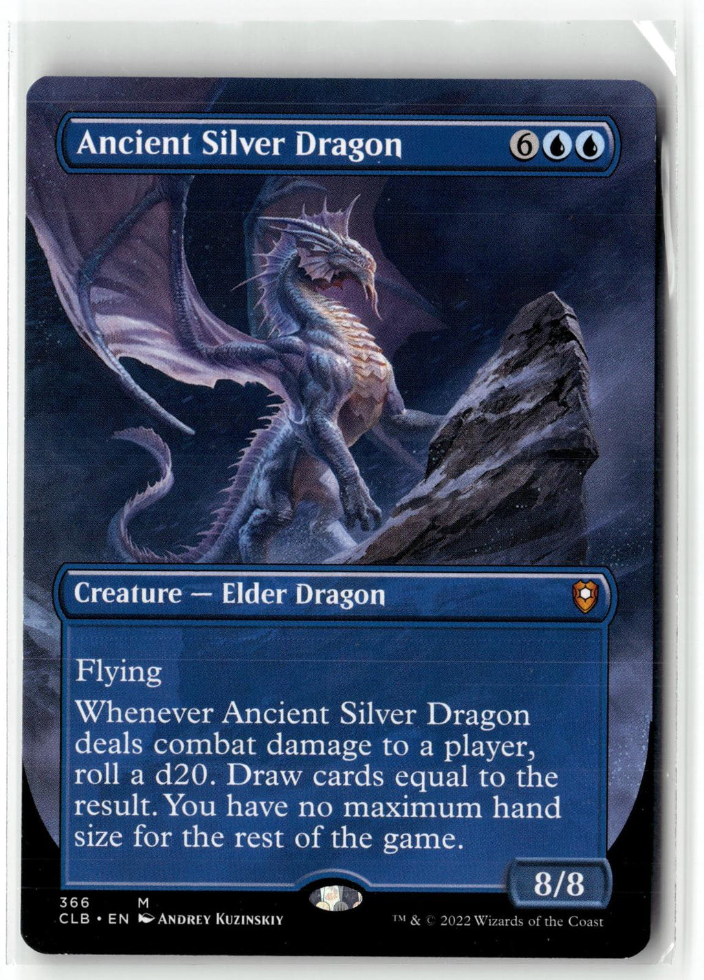 Ancient Silver Dragon Borderless 366 Commander Legends Battle for Baldurs Gate 