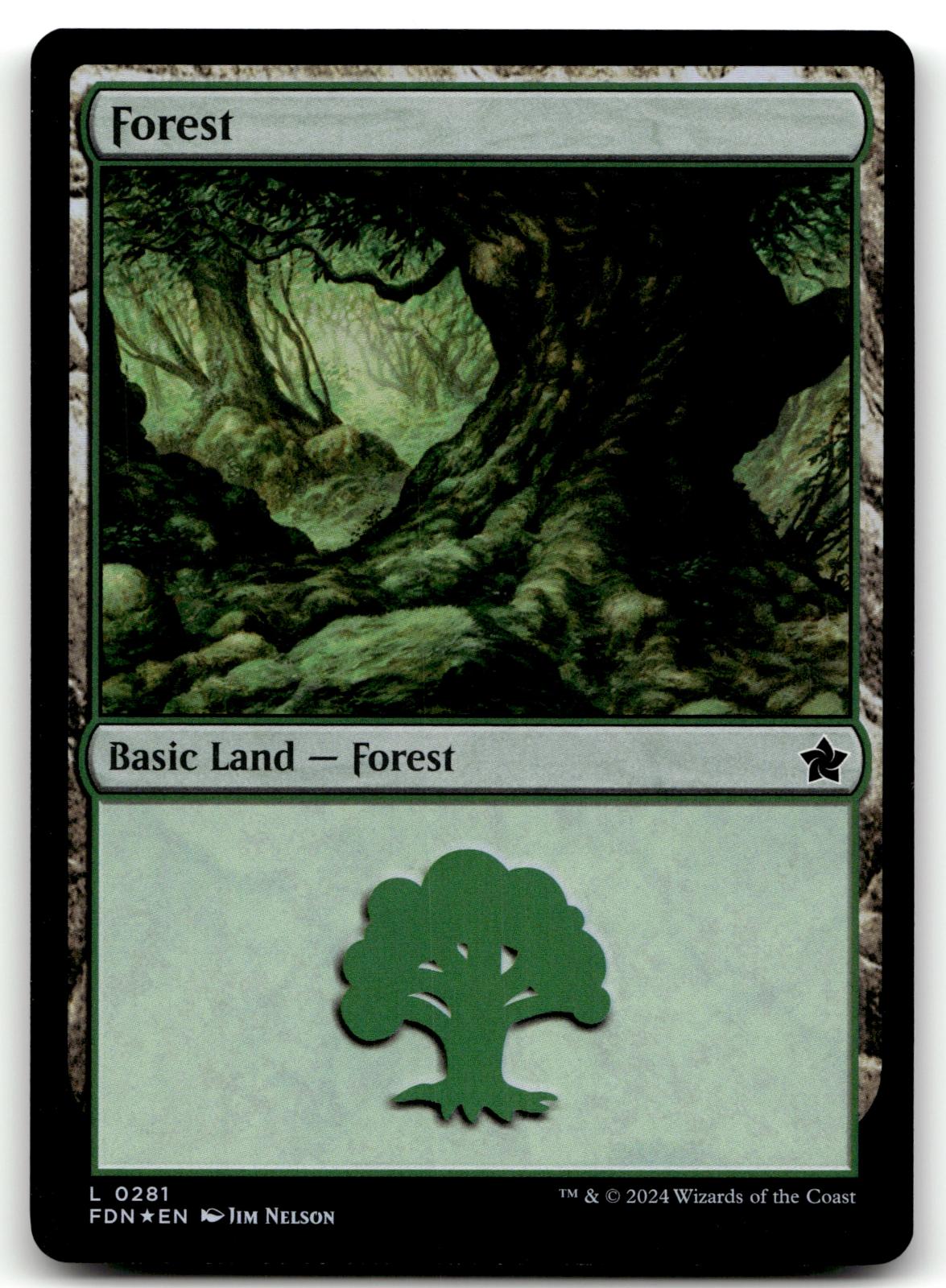 Forest (0281) 281 Land Foundations Magic: The Gathering Foil Near Mint