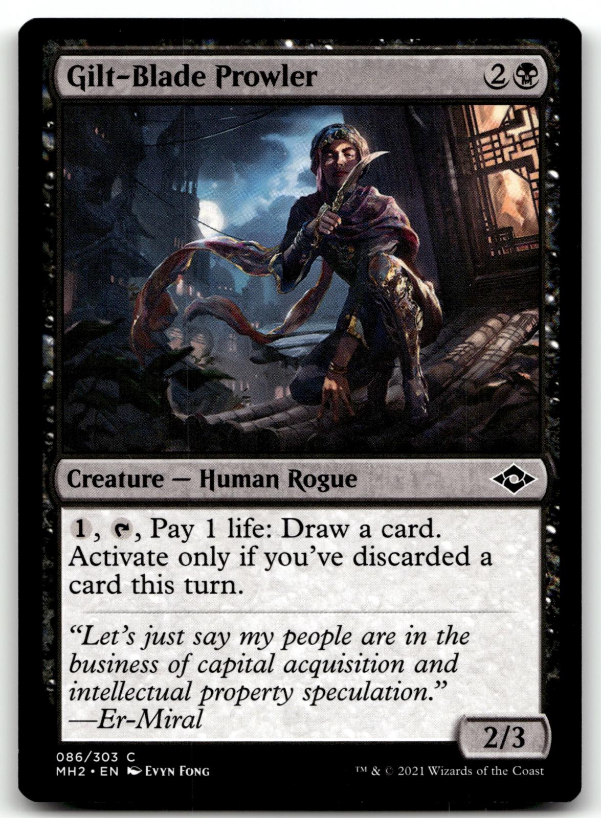 Gilt-Blade Prowler 86 Common Modern Horizons 2 Magic: The Gathering Near Mint