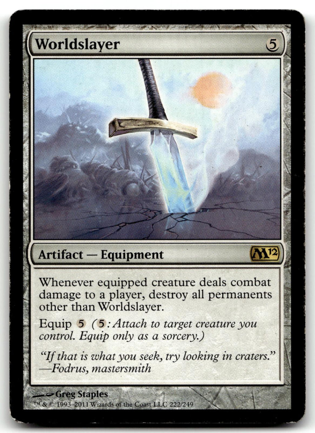 Worldslayer 222 Rare Magic 2012 (M12) Magic: The Gathering Near Mint