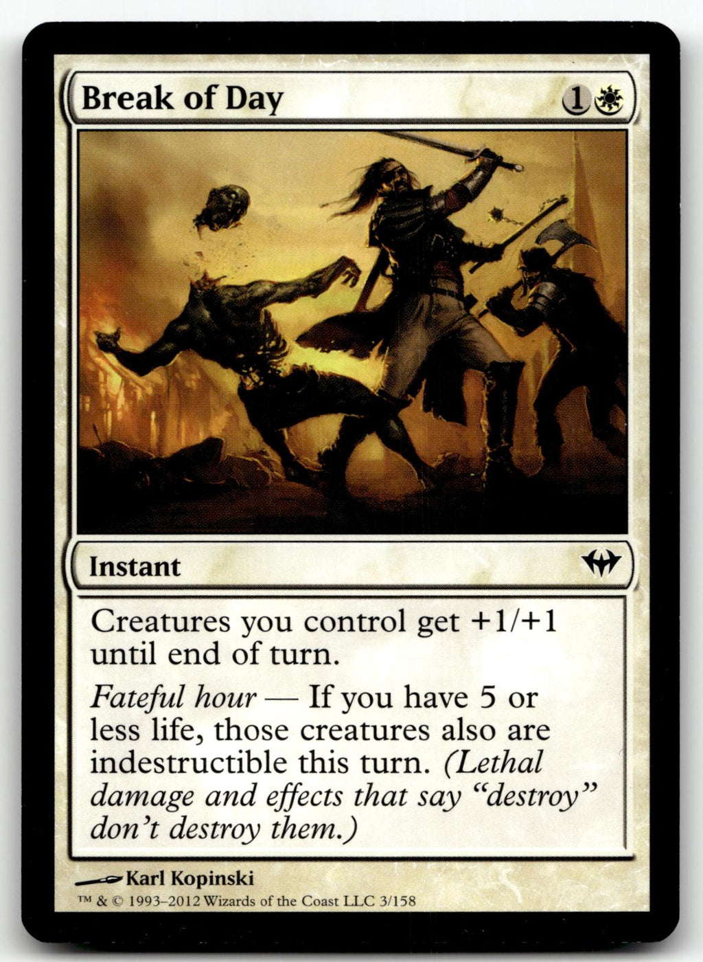 Break of Day 3 Common Dark Ascension Magic: The Gathering Near Mint