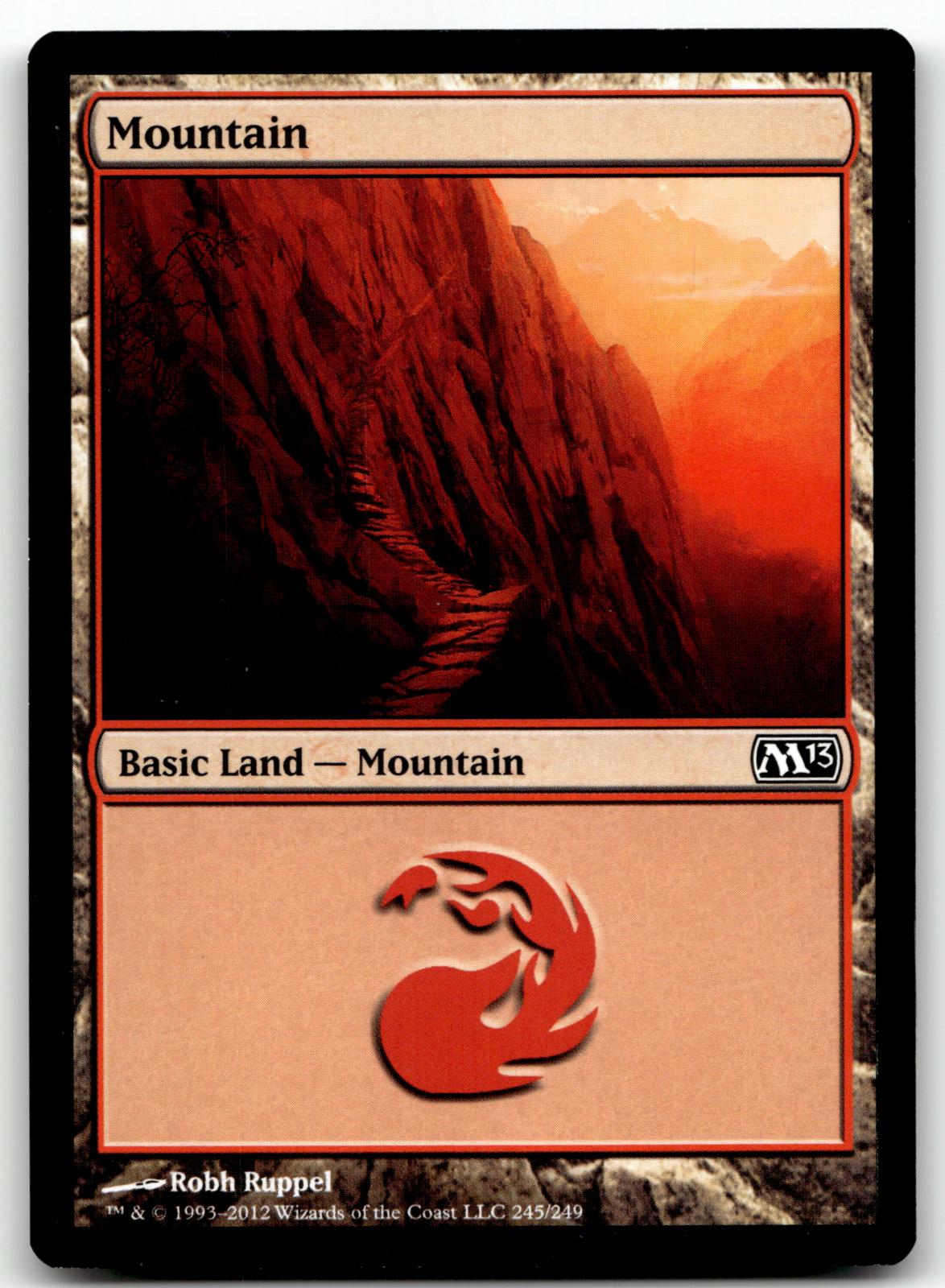 Mountain (245) 245 Land Magic 2013 (M13) Magic: The Gathering Near Mint