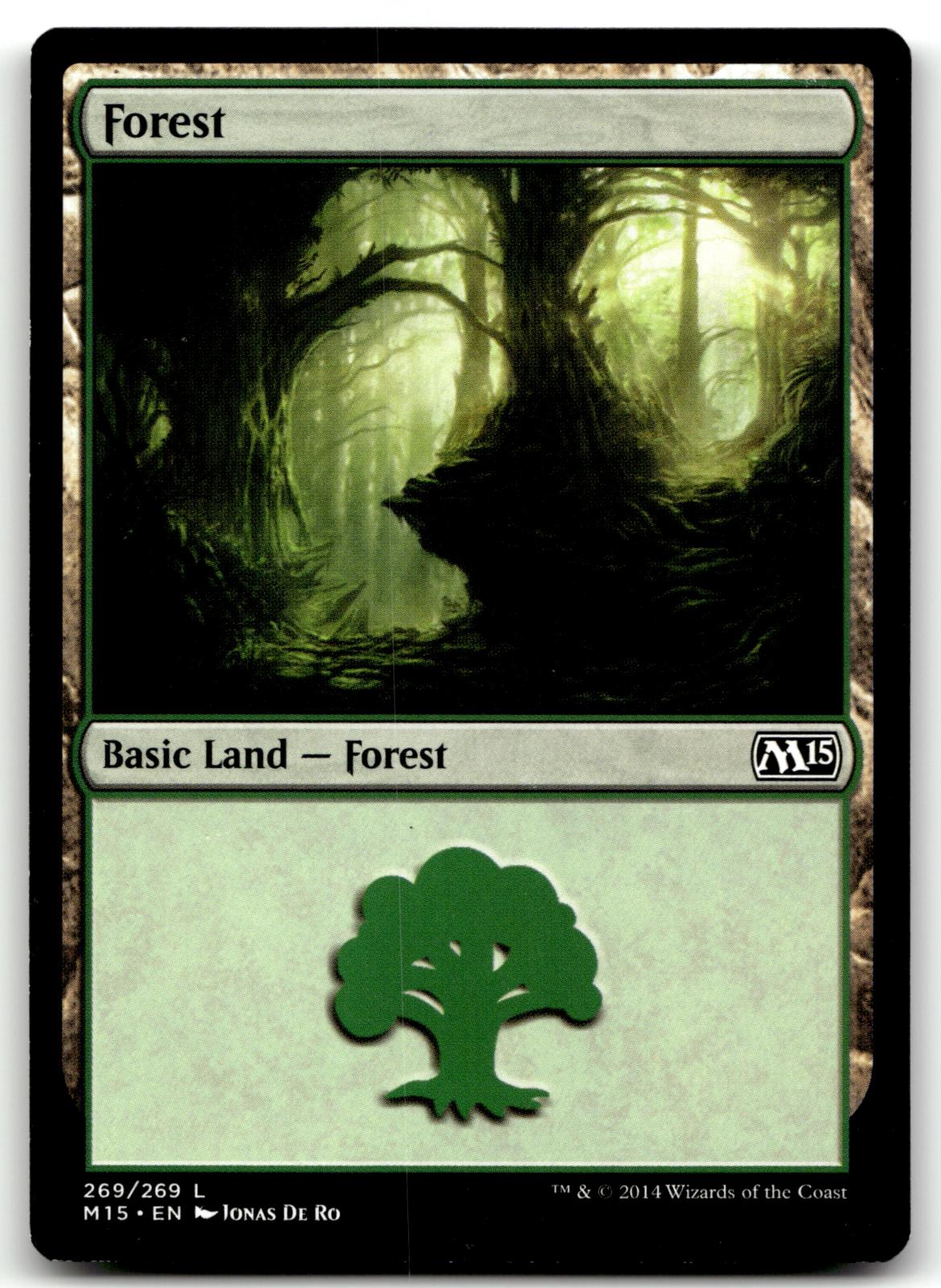 Forest (269) 269 Land Magic 2015 (M15) Magic: The Gathering Near Mint