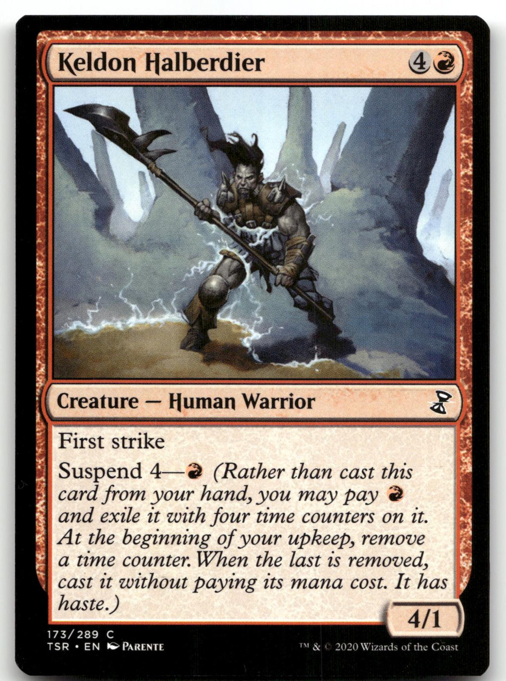 Keldon Halberdier 173 Common Time Spiral: Remastered Magic: The Gathering NM