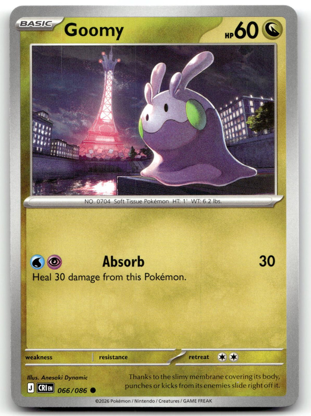 Goomy 066/086 Common Chaos Rising Pokemon Near Mint