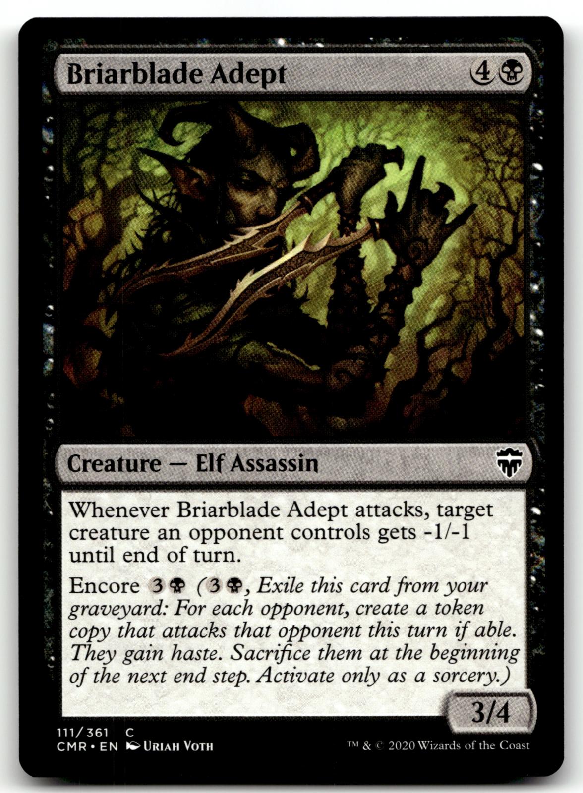 Briarblade Adept 111 Common Commander Legends Magic: The Gathering Near Mint