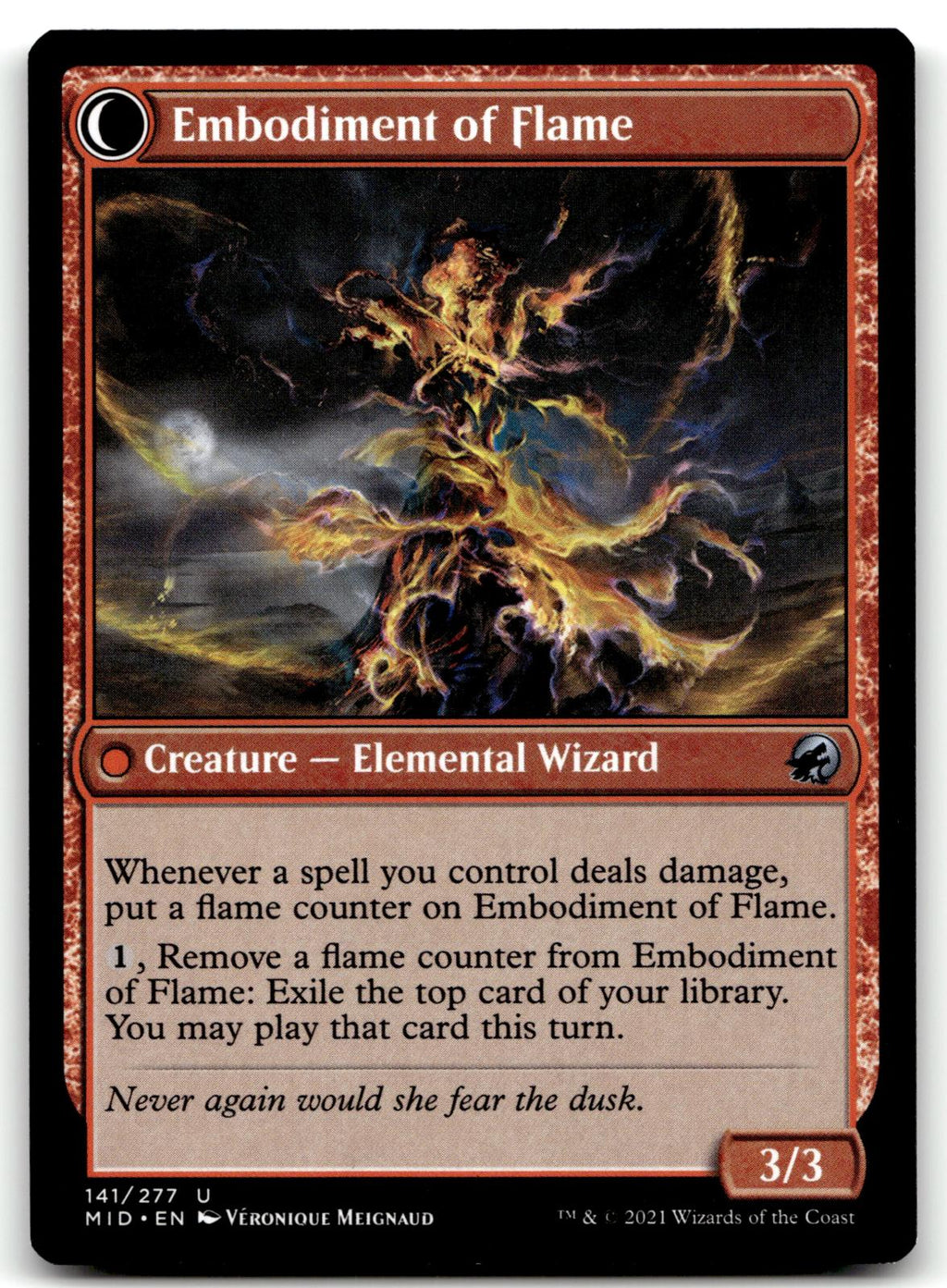 Flame Channeler 141 Uncommon Innistrad: Midnight Hunt Magic: The Gathering NM