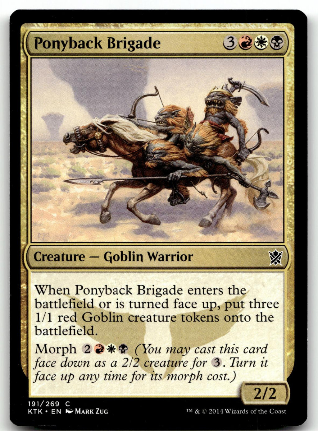 Ponyback Brigade 191 Common Khans of Tarkir Magic: The Gathering Near Mint