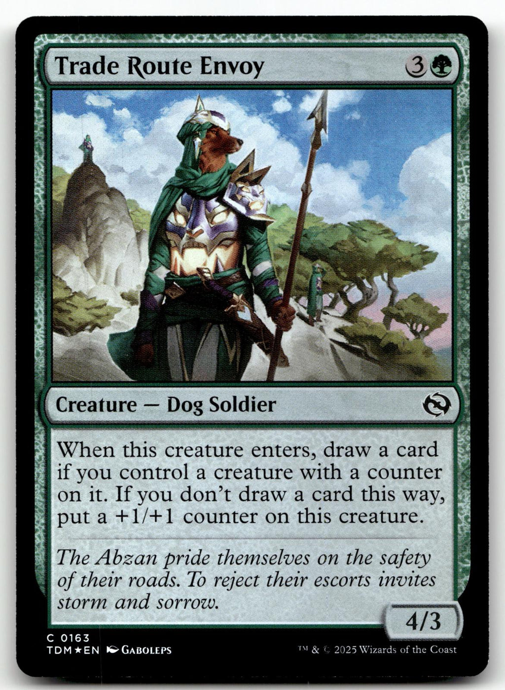 Trade Route Envoy 163 Common Tarkir: Dragonstorm Magic: The Gathering Foil NM