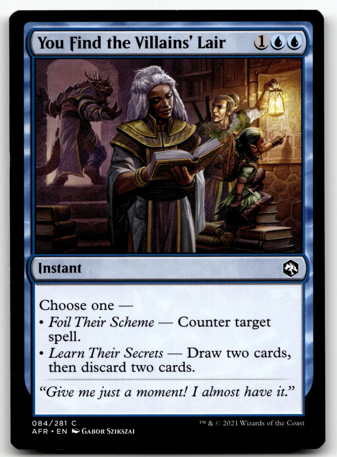 You Find the Villains' Lair 84 Adventures in the Forgotten Realms Magic: The Gathering NM