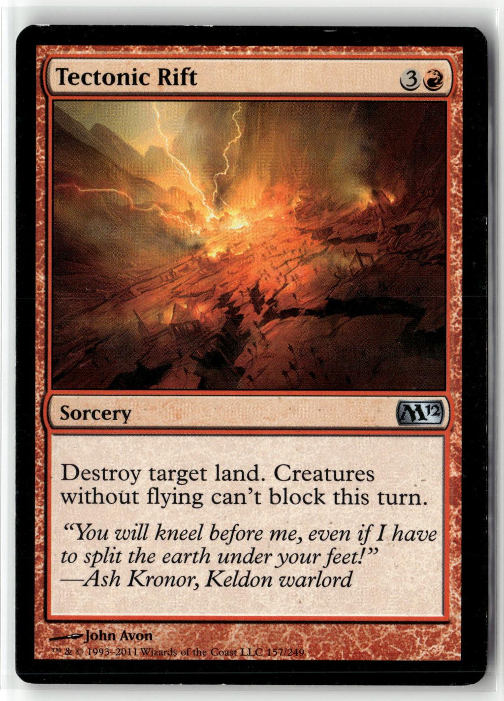 Tectonic Rift 157 Uncommon Magic 2012 (M12) Magic: The Gathering Near Mint