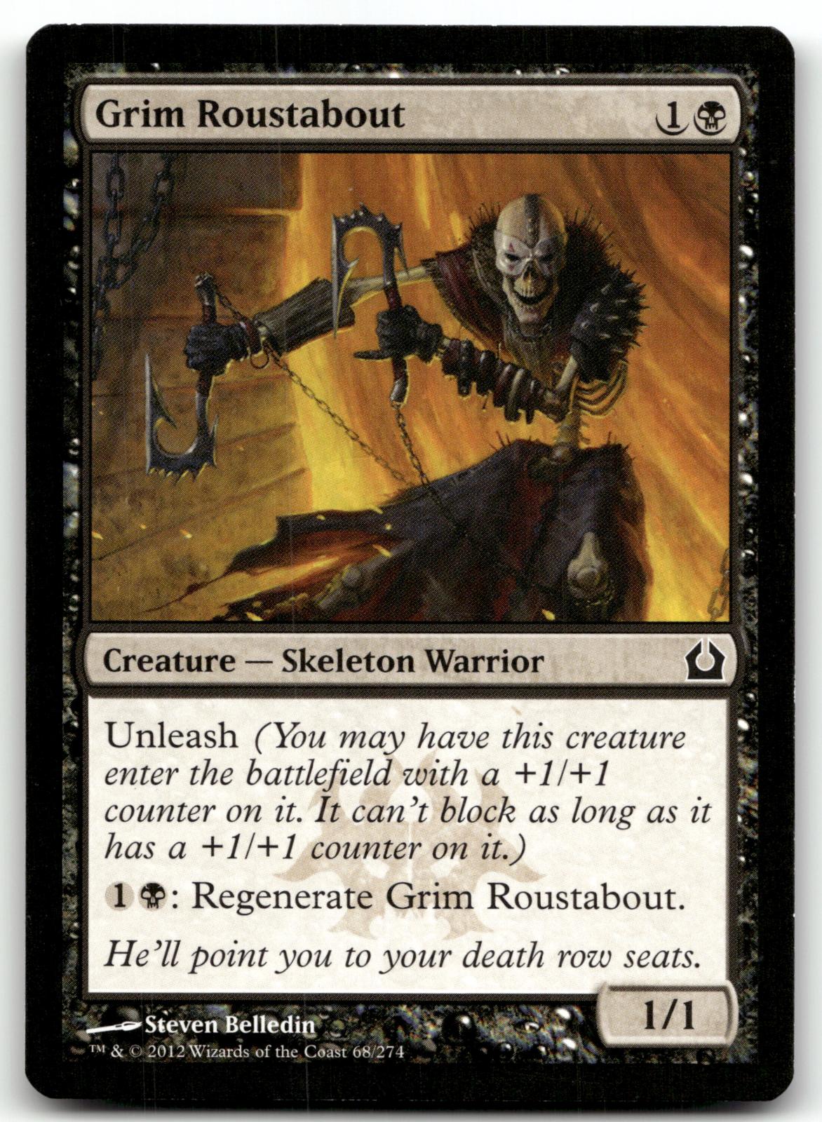 Grim Roustabout 68 Common Return to Ravnica Magic: The Gathering Near Mint