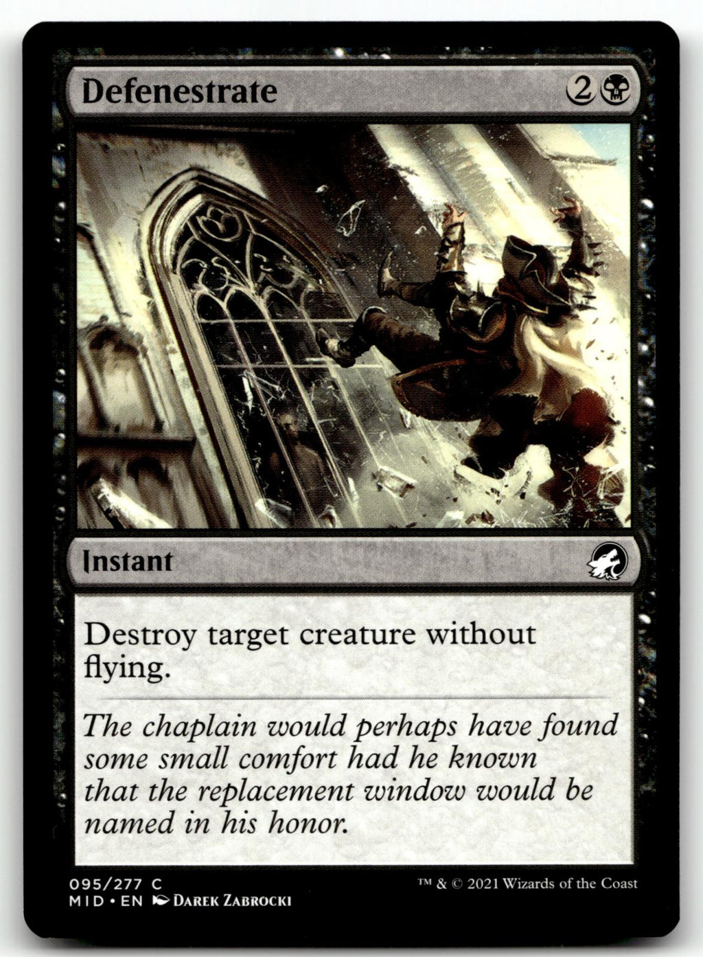 Defenestrate 95 Common Innistrad: Midnight Hunt Magic: The Gathering Near Mint