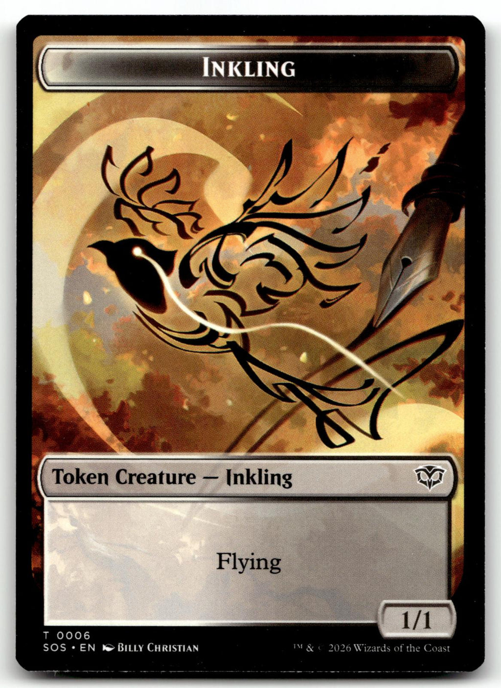 Inkling (0006) // Spirit (0010) Double-Sided Token 6 // 10 Secrets of Strixhaven
