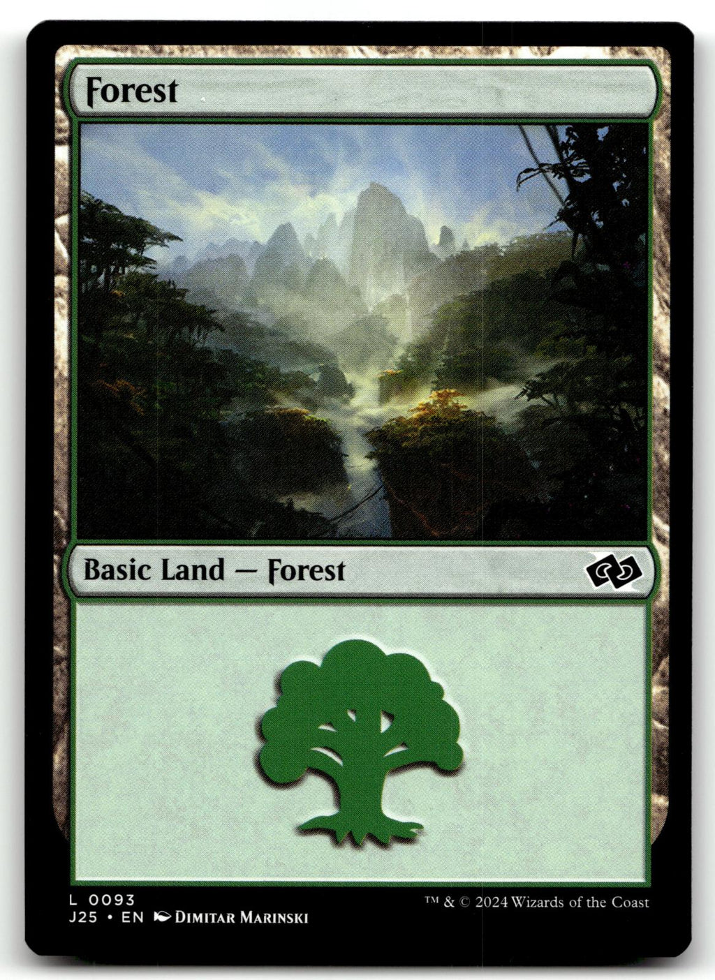Forest (0093) 93 Land Foundations Jumpstart Magic: The Gathering Near Mint