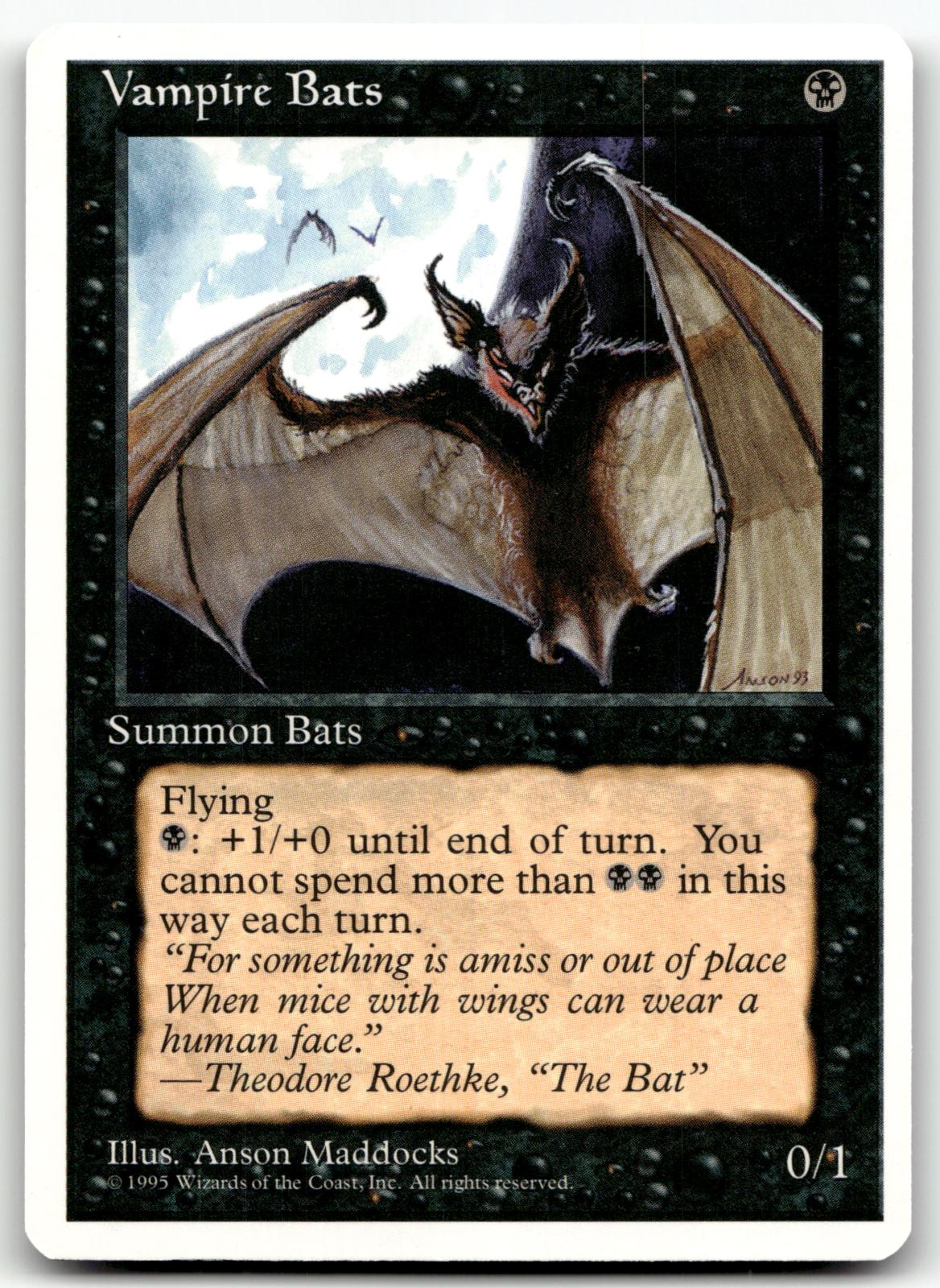 Vampire Bats Common Fourth Edition Magic: The Gathering Near Mint