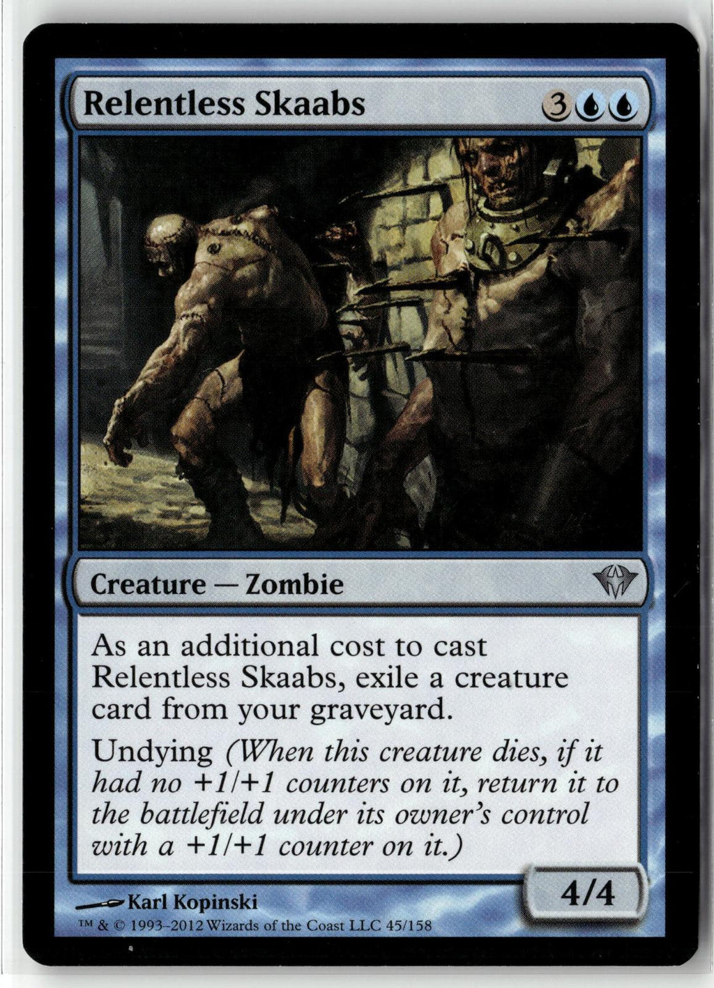 Relentless Skaabs 45 Uncommon Dark Ascension Magic: The Gathering Near Mint