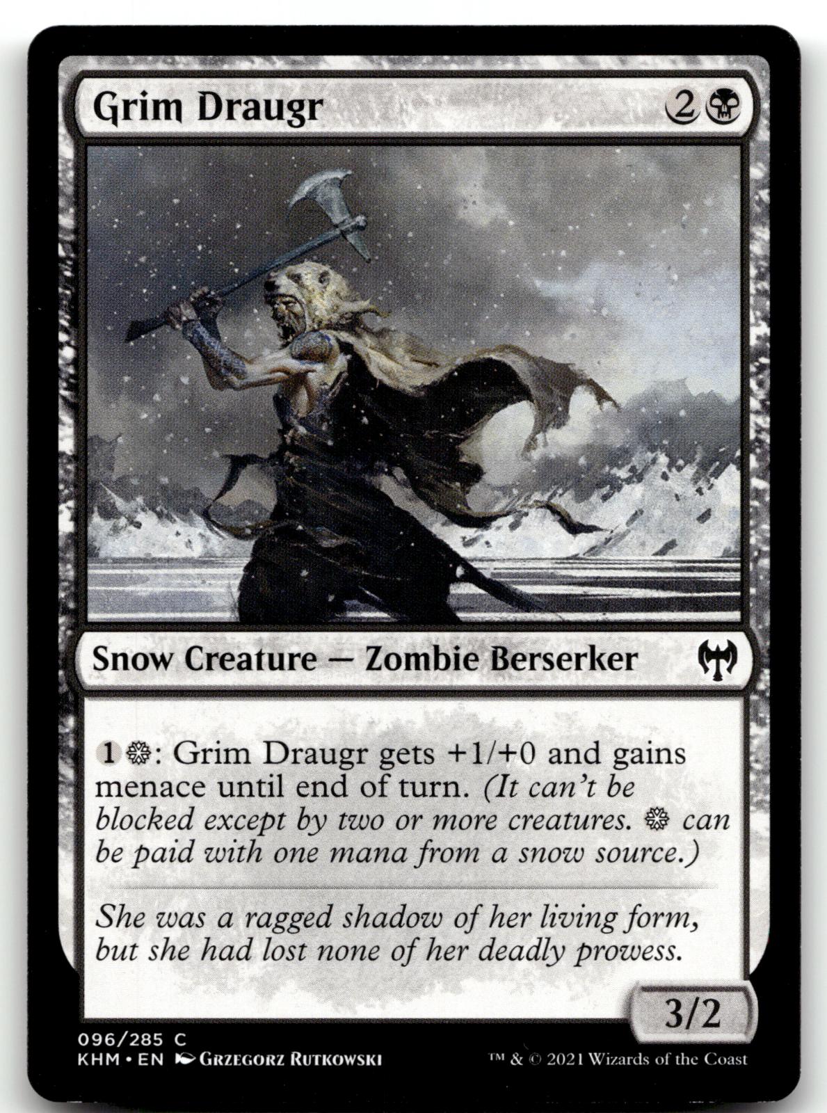 Grim Draugr 96 Common Kaldheim Magic: The Gathering Near Mint