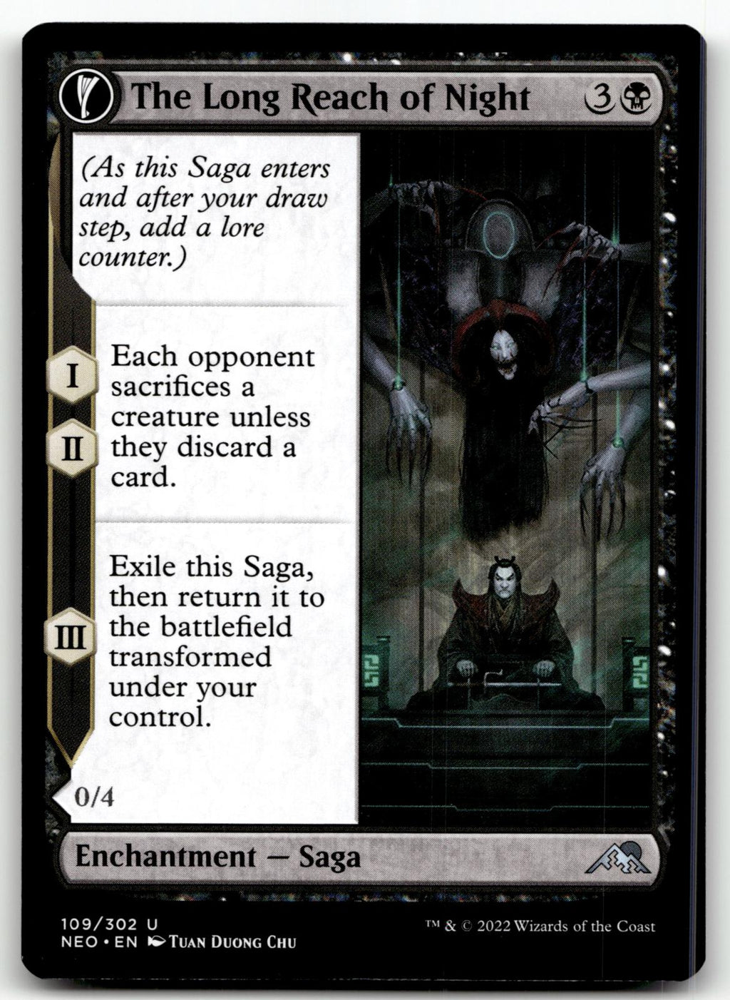 The Long Reach of Night 109 Kamigawa: Neon Dynasty Magic: The Gathering NM