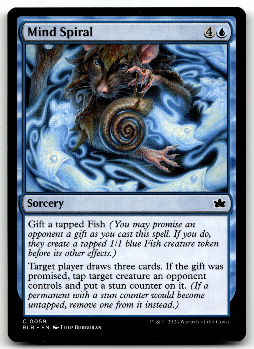 Mind Spiral 59 Common Bloomburrow Magic: The Gathering Near Mint