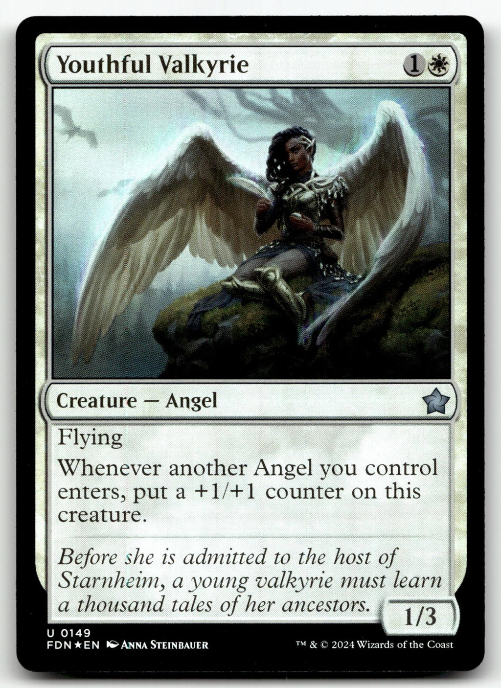 Youthful Valkyrie 149 Uncommon Foundations Magic: The Gathering Foil Near Mint